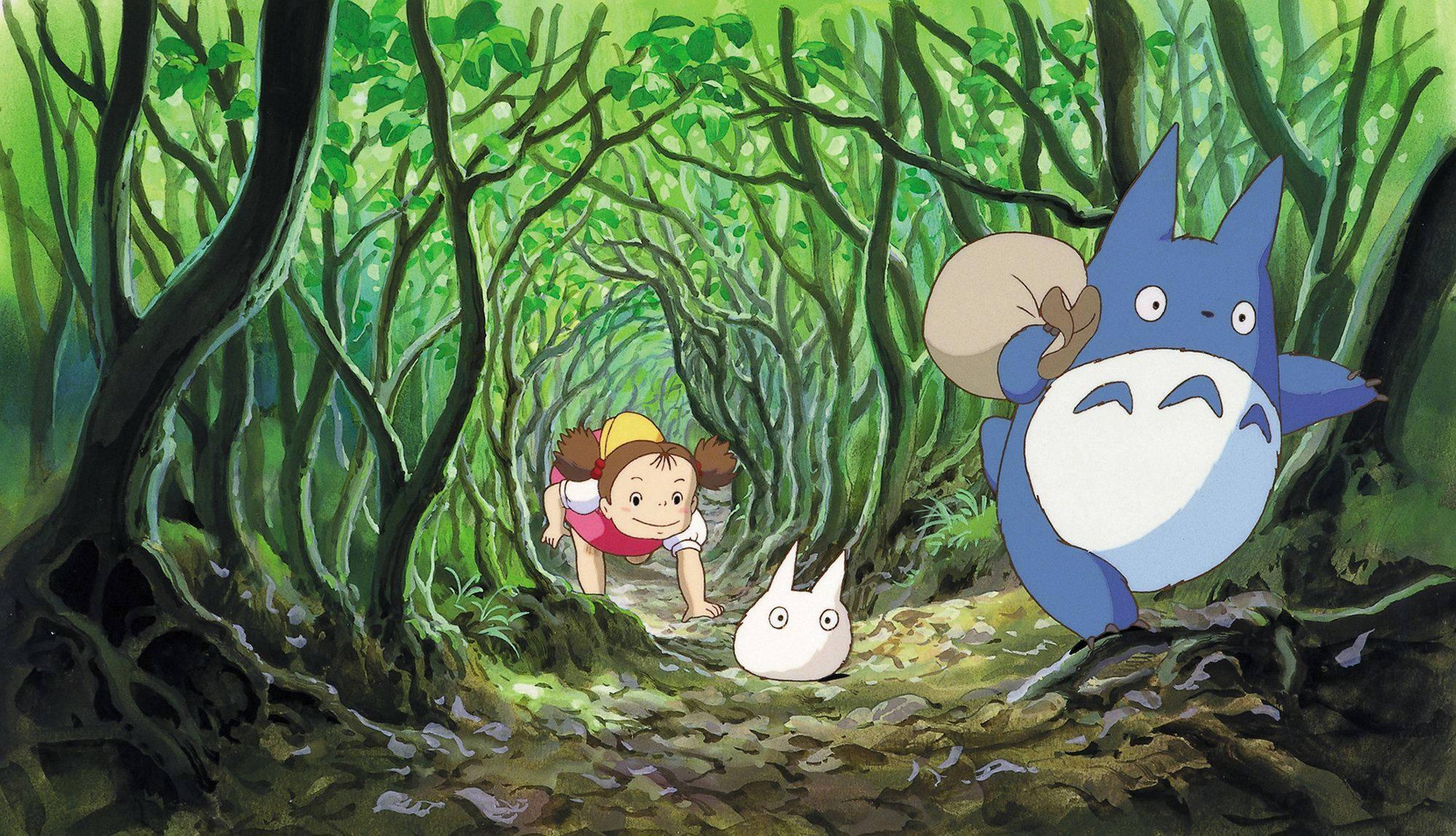Two Siblings Explore a Magical Forest — 2000x1148 wallpaper