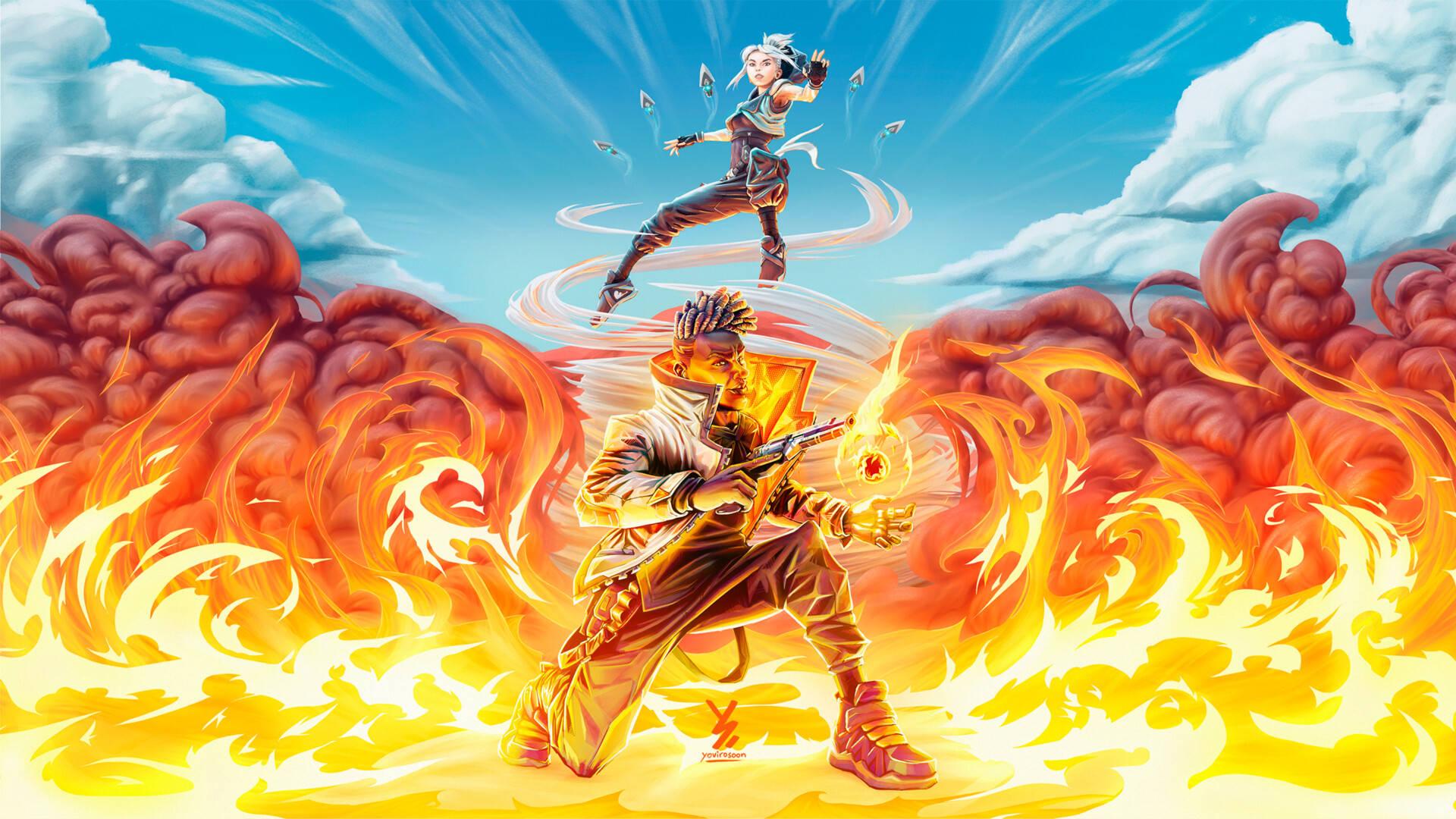 Two Valorant Pros - Battle Ready — 1920x1080 wallpaper