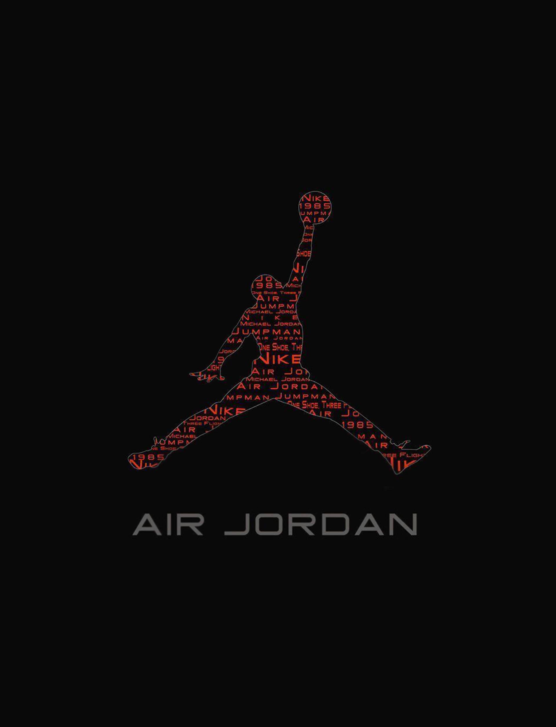 Typography Art Air Jordan Logo — 1920x2511 wallpaper