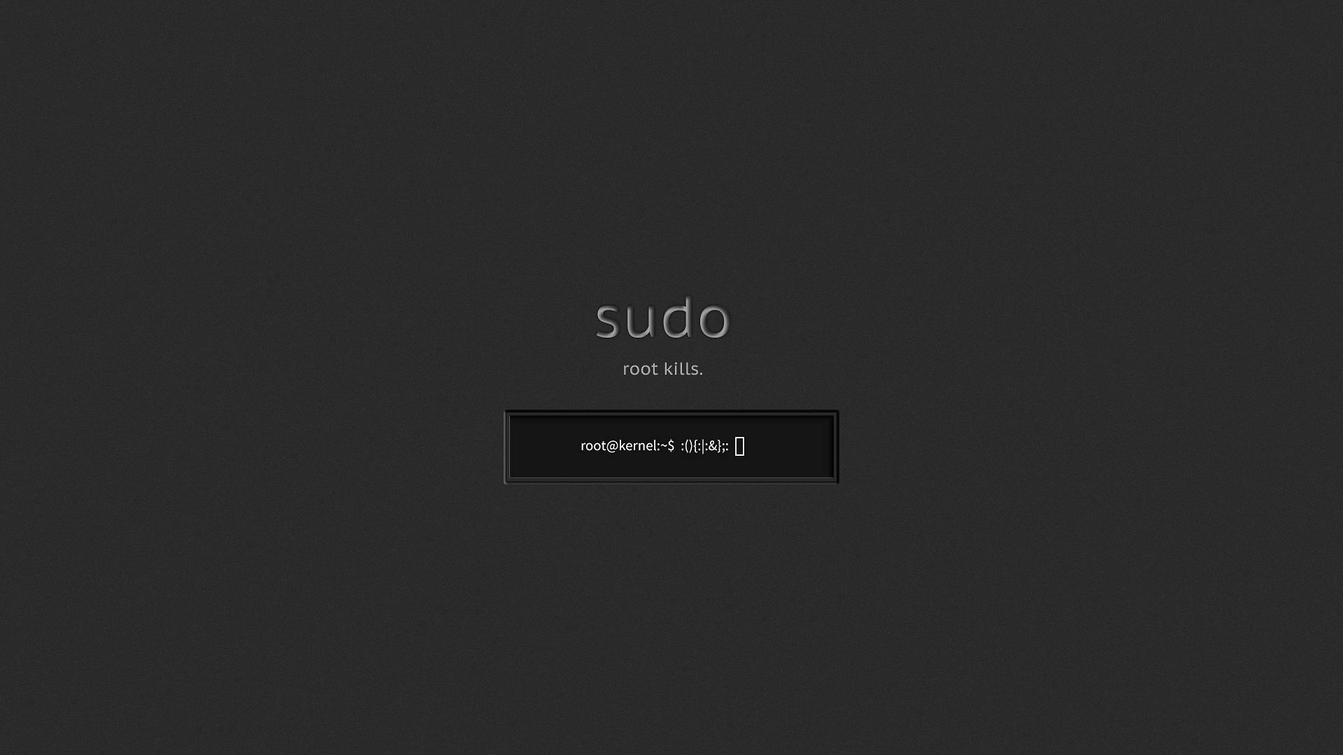 Ultra-Black Sudo Kali Linux — 1920x1080 wallpaper