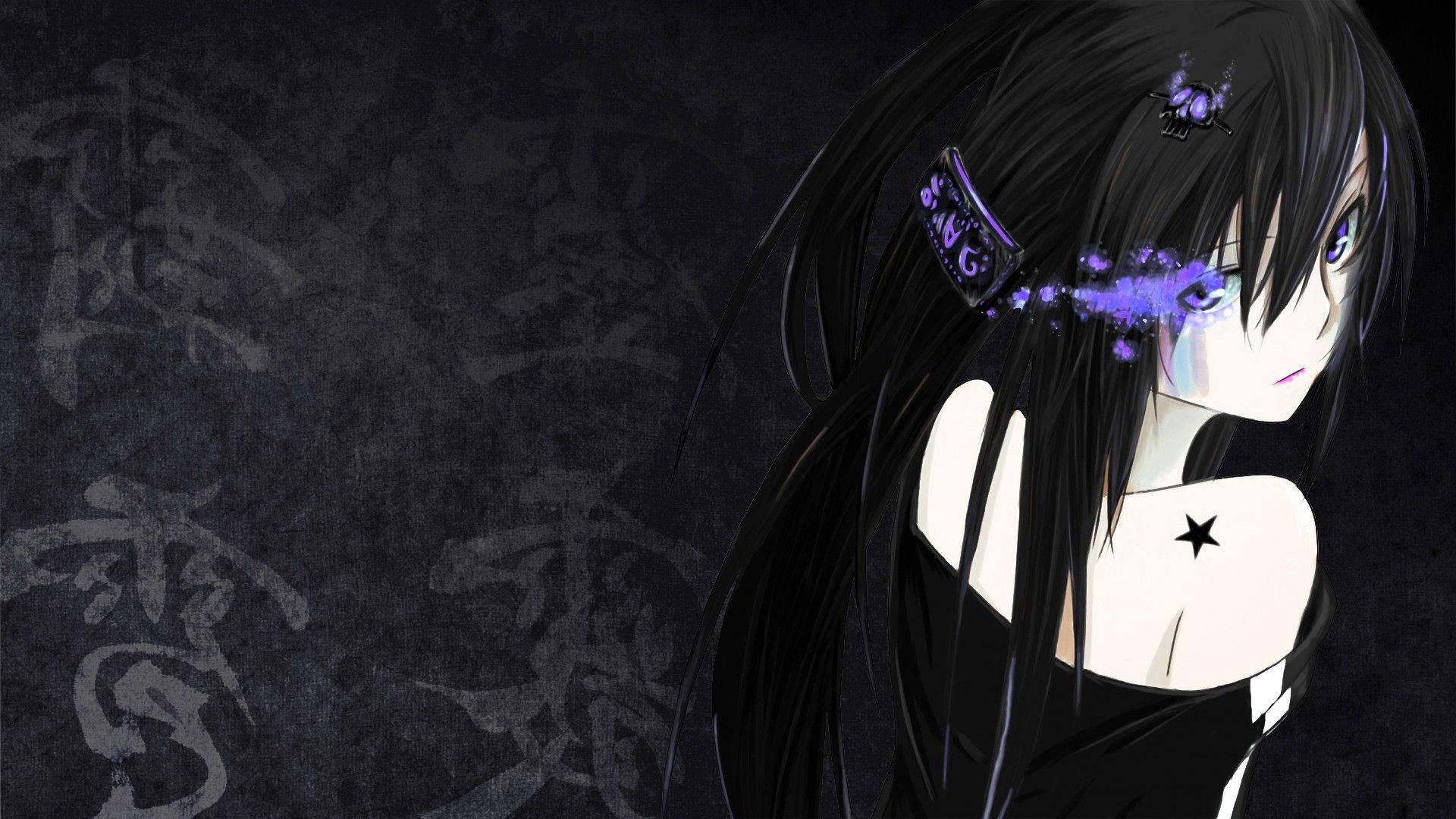Unique Dark Anime Girl — 1920x1080 wallpaper
