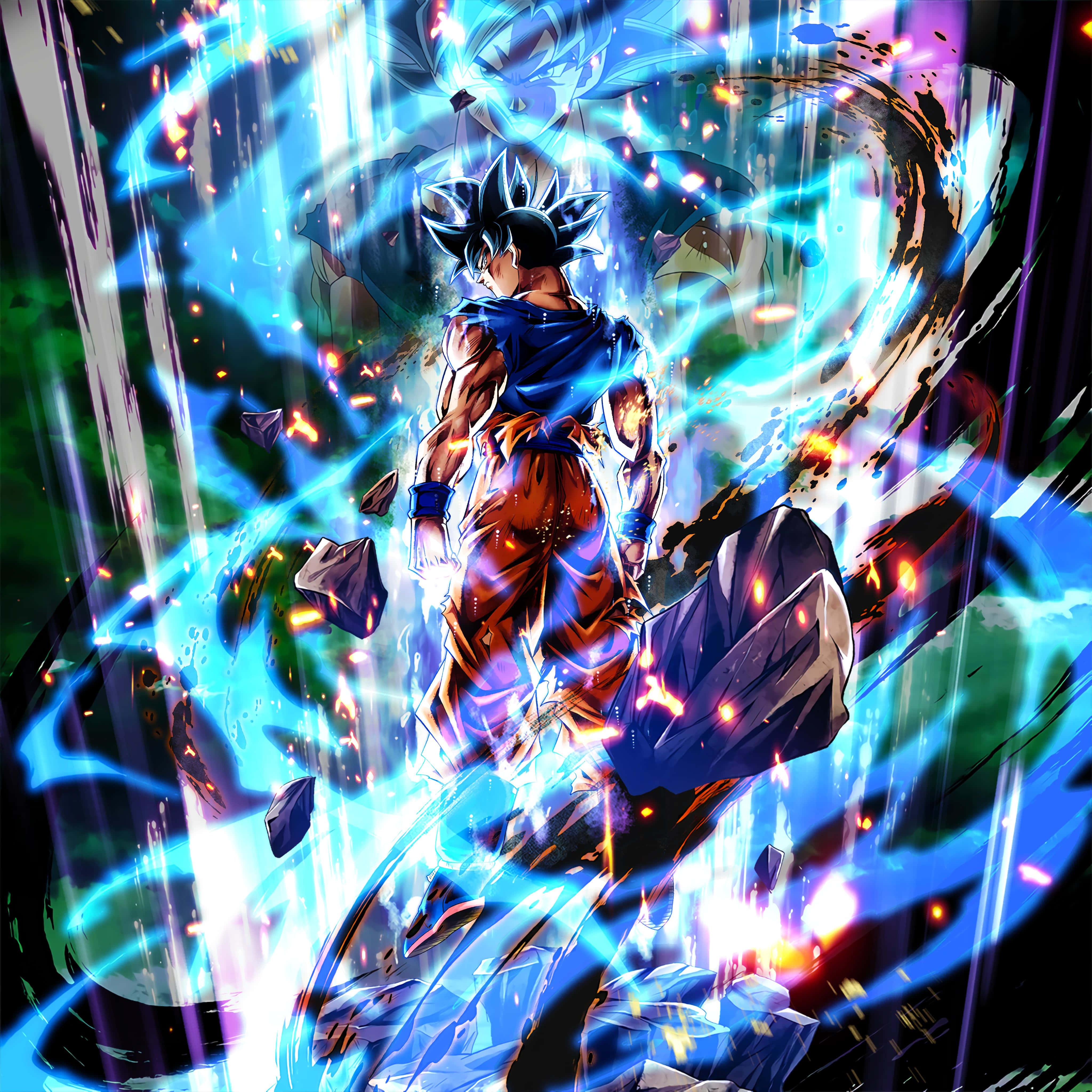 Unlock the power of Ultra Instinct with Goku — 4096x4096 wallpaper