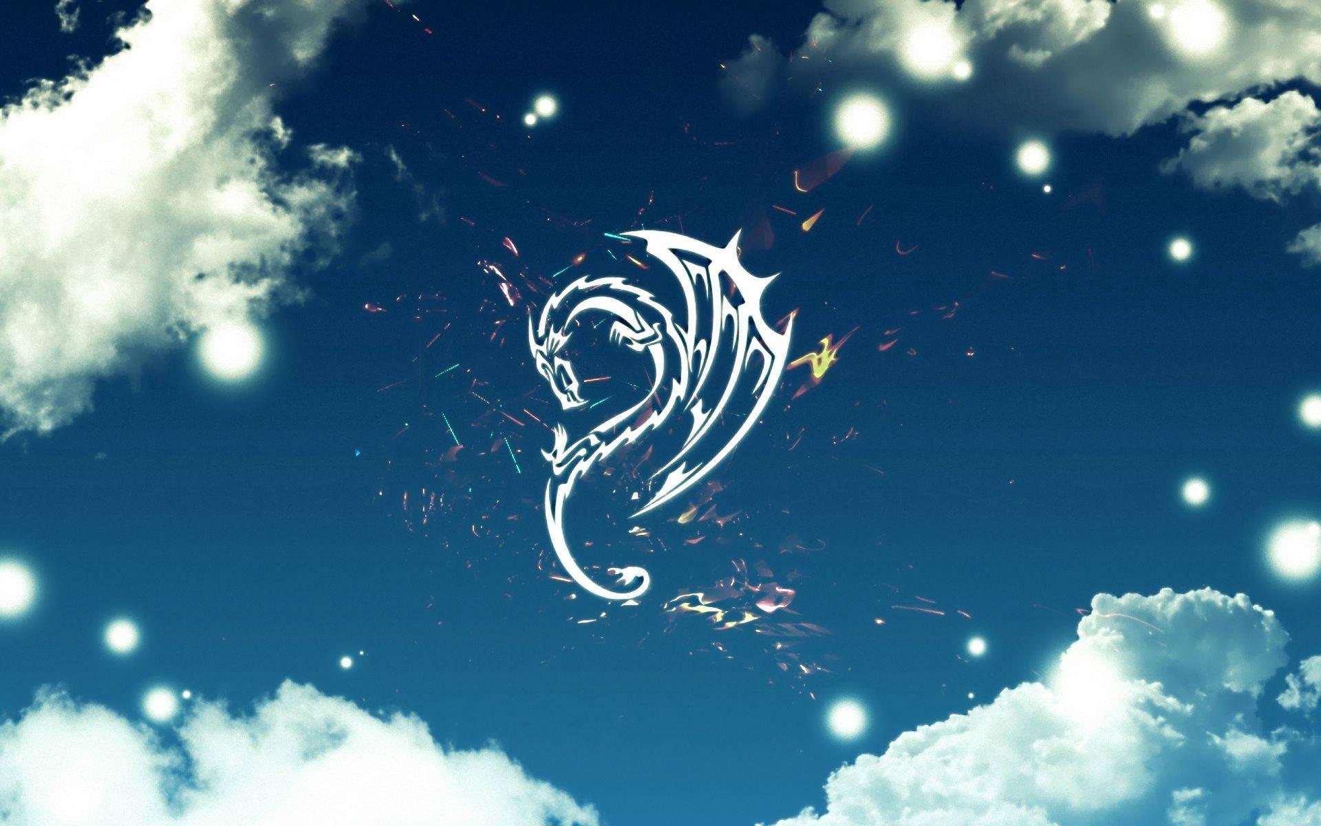 Up beyond the clouds, a majestic dragon dwells — 1920x1200 wallpaper