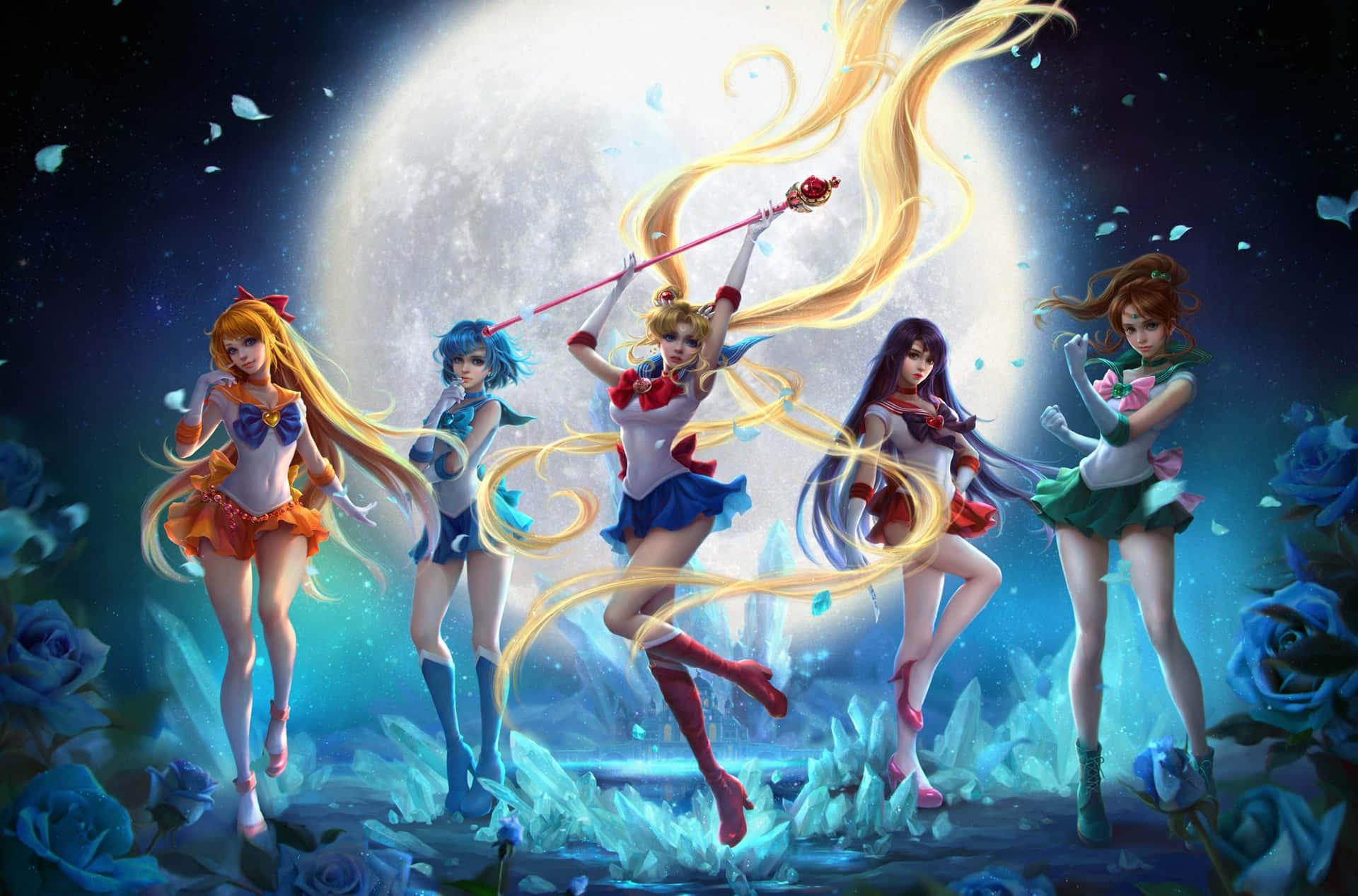 Usagi Tsukino, aka Sailormoon and her friends defending our Earth from the evil forces! — 1920x1268 wallpaper