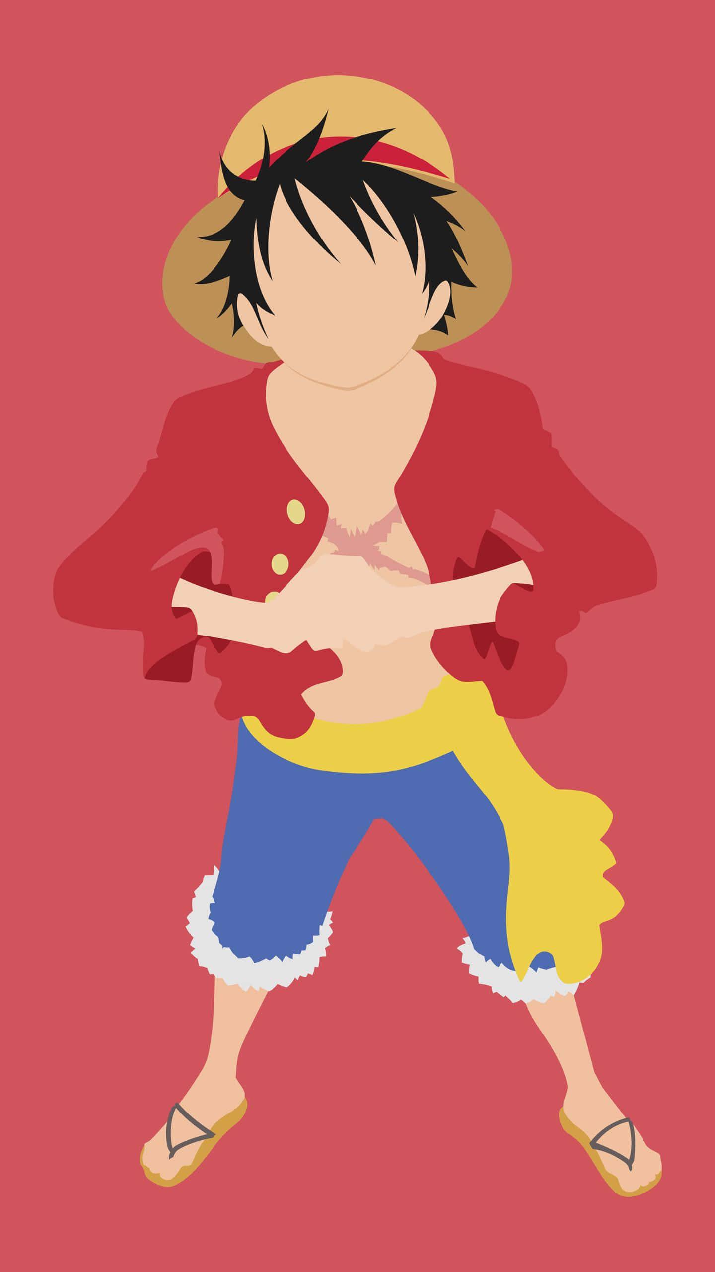 Vector Art Of Standing Luffy Phone — 1440x2560 wallpaper