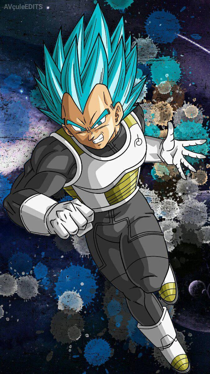 Vegeta Transforming Into Super Saiyan Blue — 671x1191 wallpaper