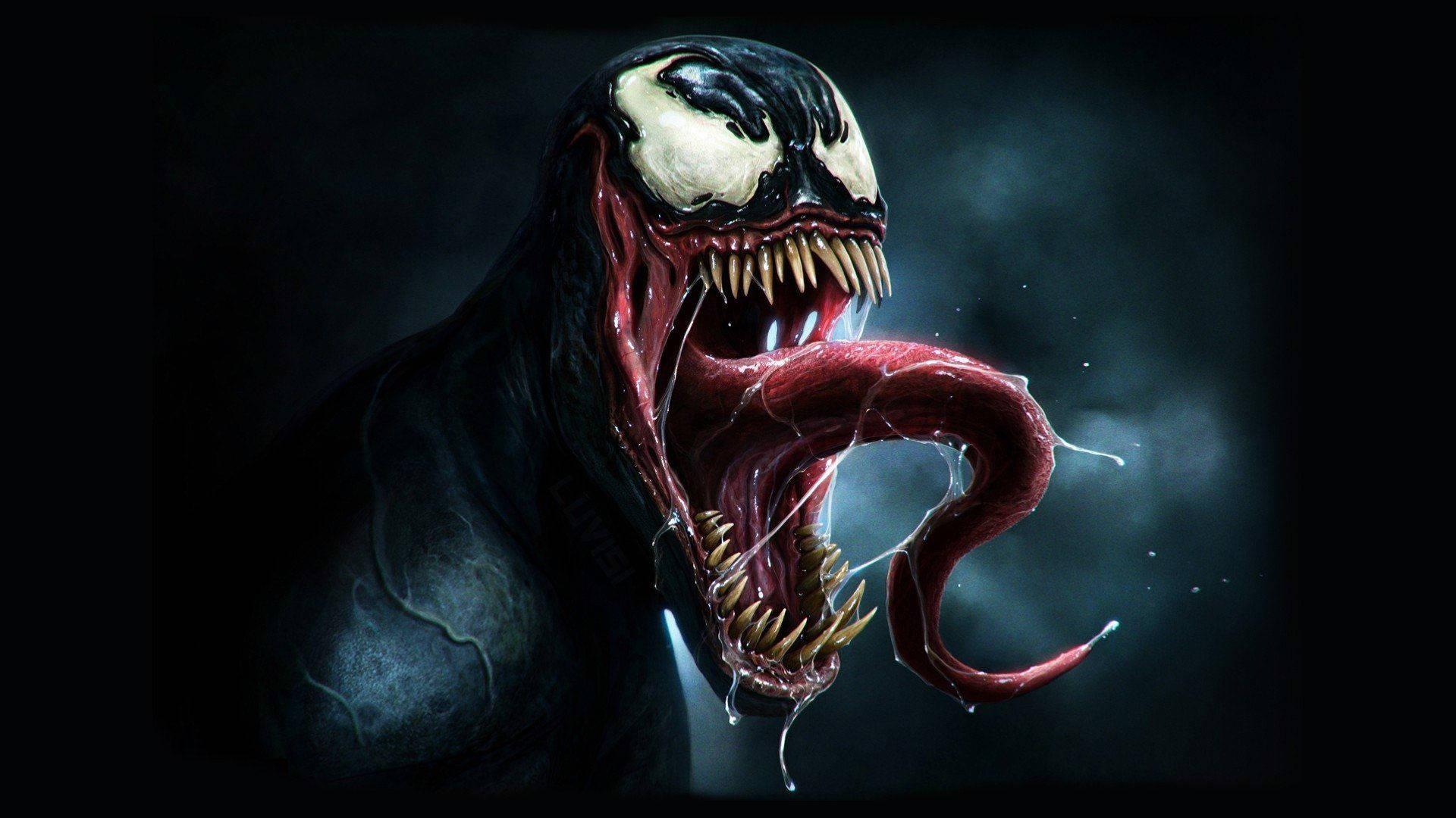 Venom From Marvel Headshot — 1920x1080 wallpaper