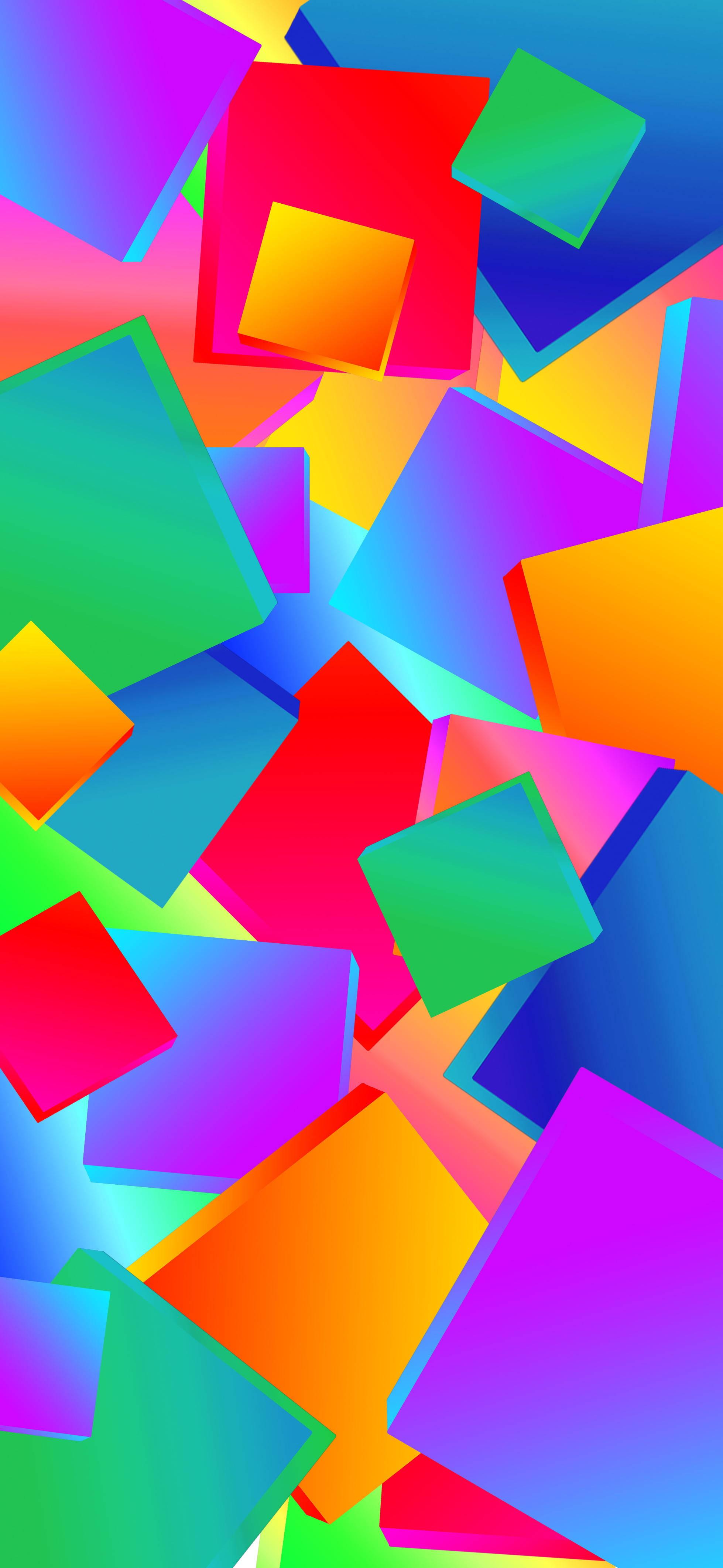 Vibrant Colorful Cubes Display on Samsung Full Hd — 1958x4242 wallpaper