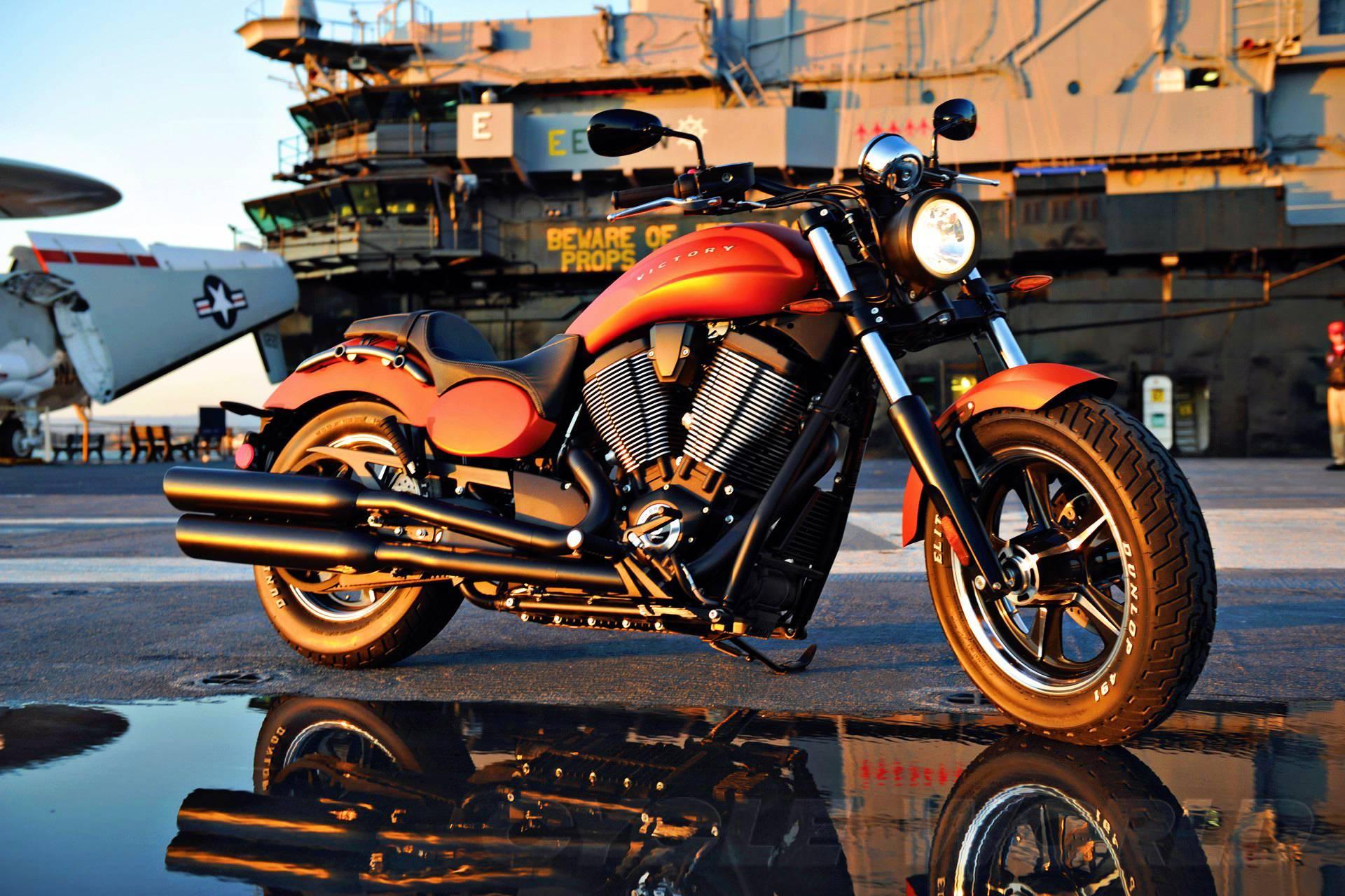 Victory Orange Motorcycle — 1920x1280 wallpaper