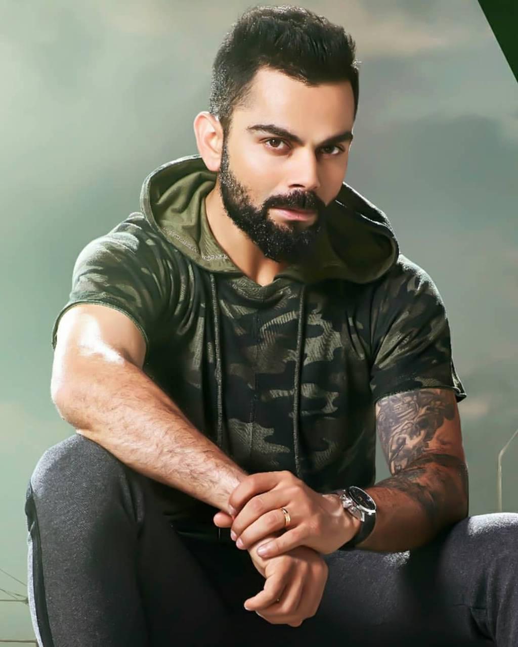 Virat Kohli HD Army Green Jacket