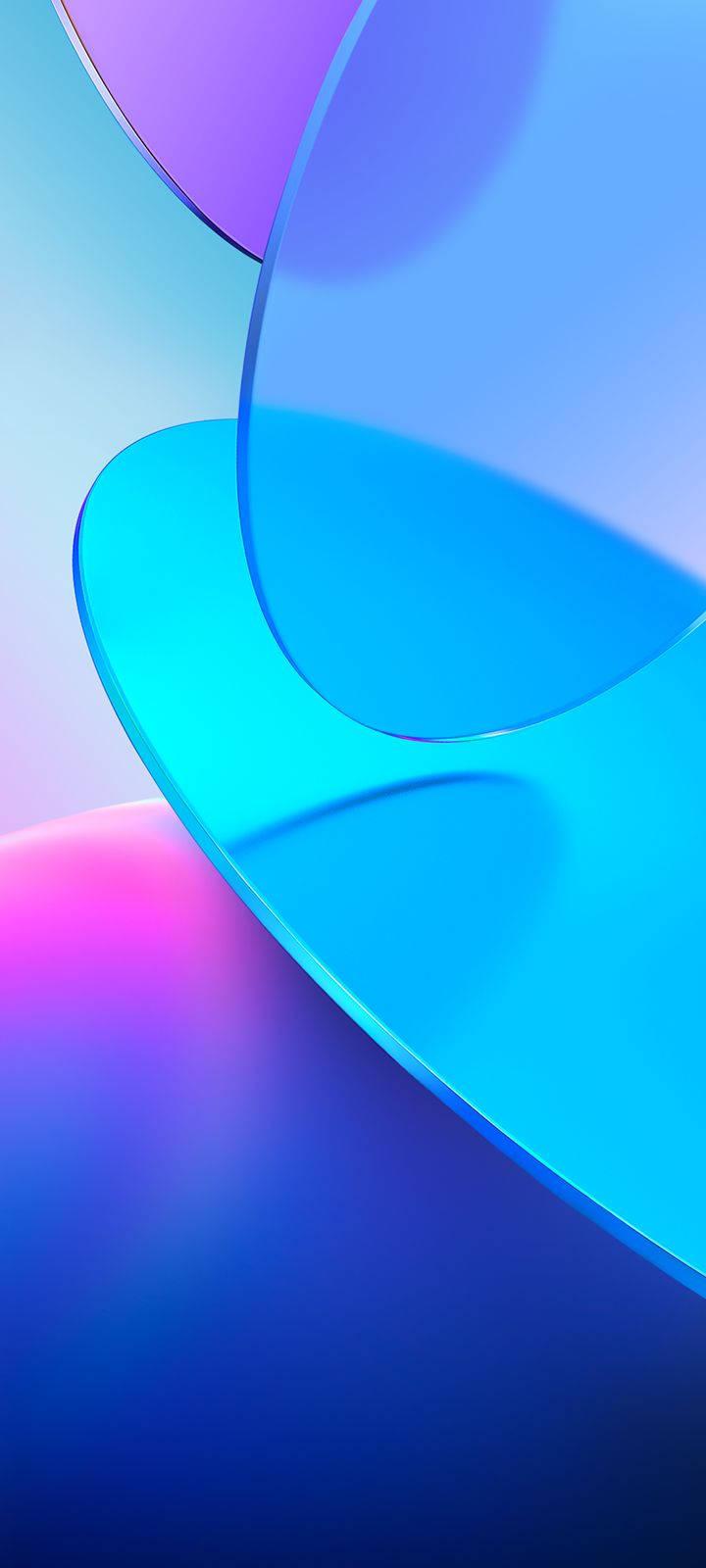 Vivo Y20 Blue And Purple Discs — 720x1600 wallpaper