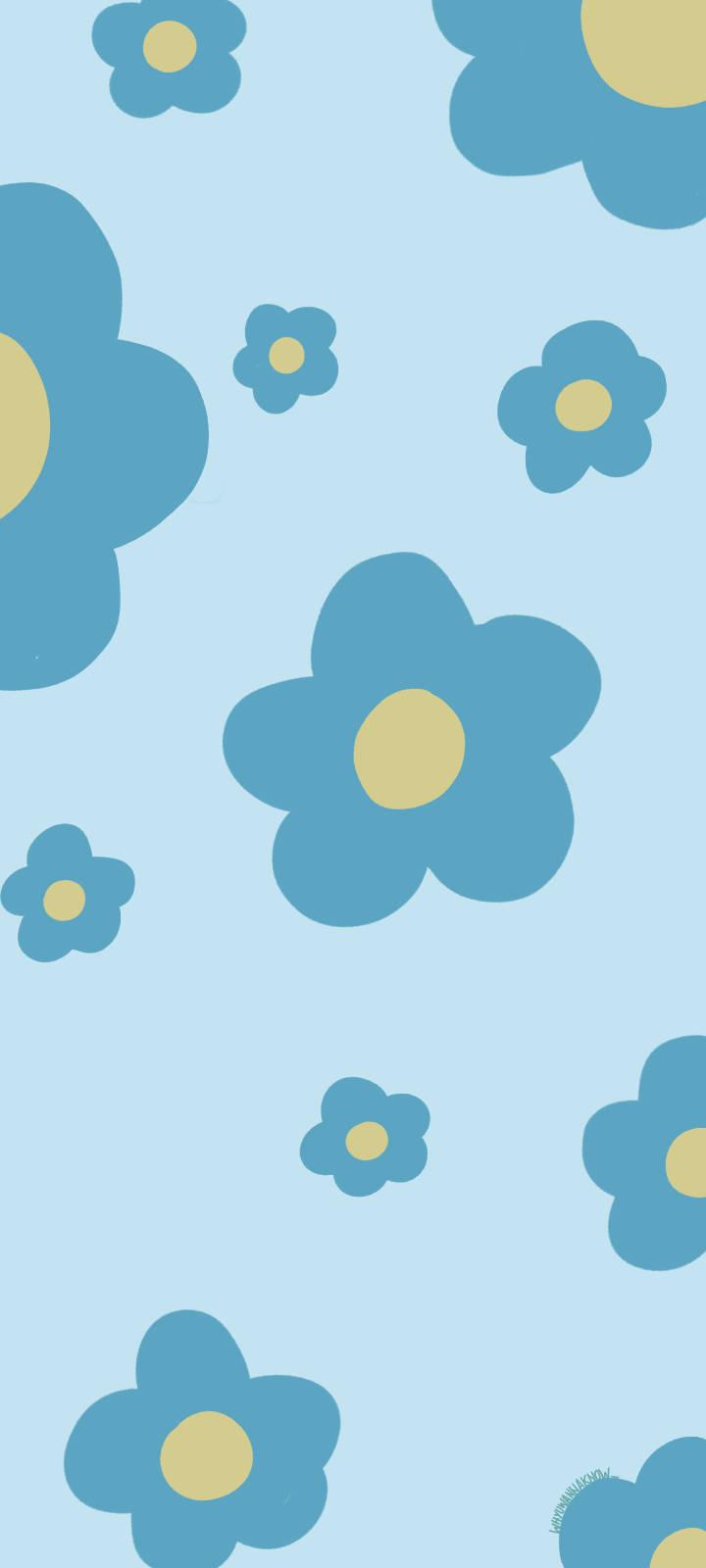 Vivo Y20 Floral Blue Pastel — 720x1600 wallpaper