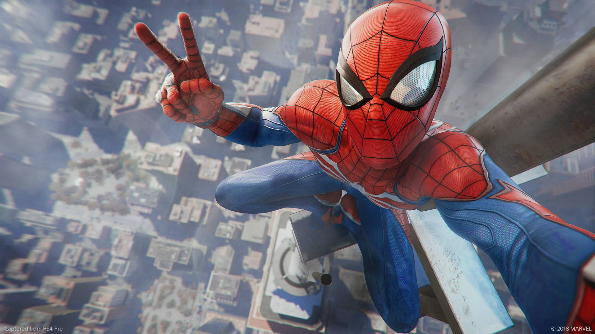 Wacky Selfie Of Spider Man — 1920x1080 wallpaper