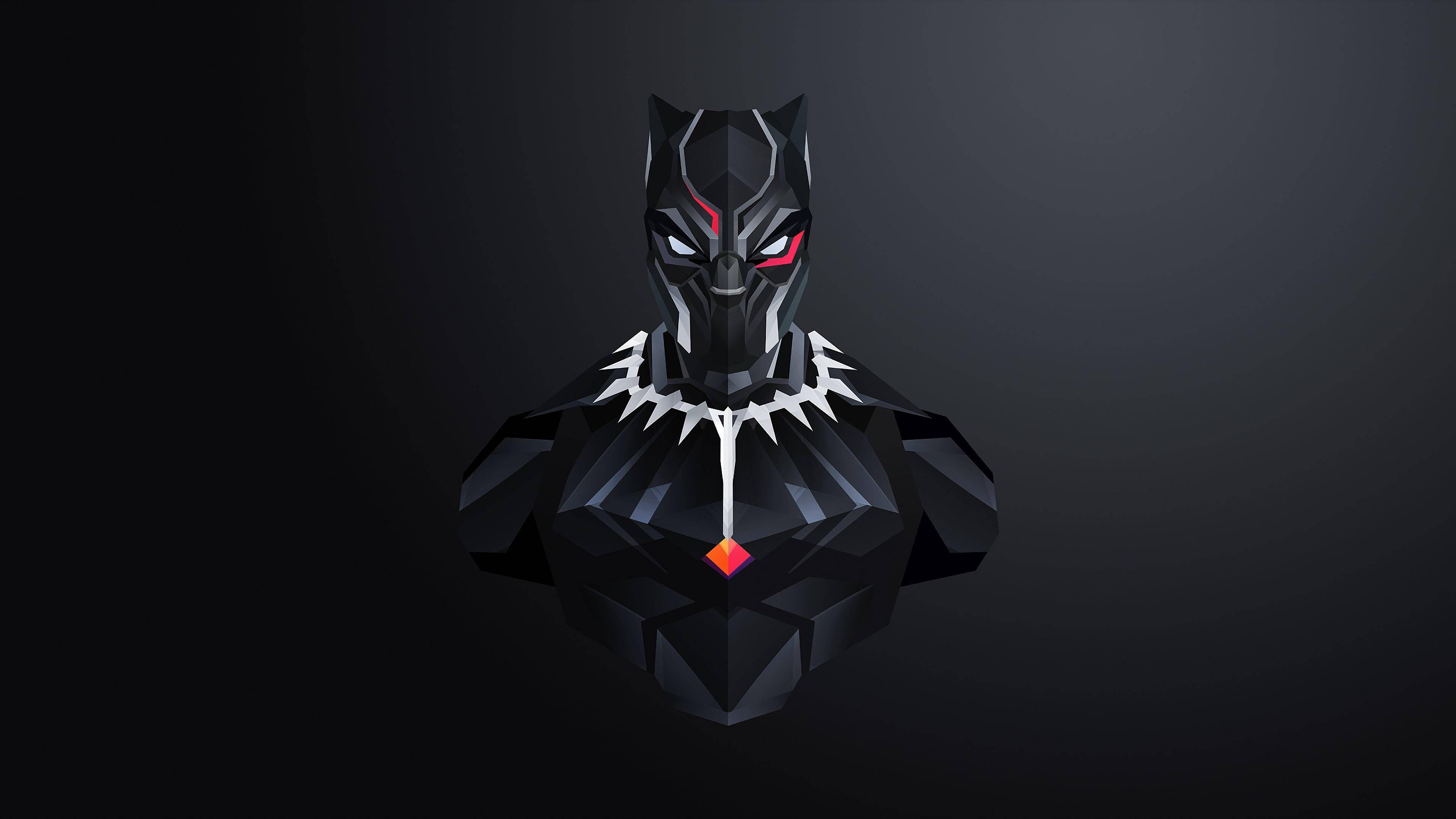 Wakanda's Black Panther 3D Model Art — 3840x2160 wallpaper