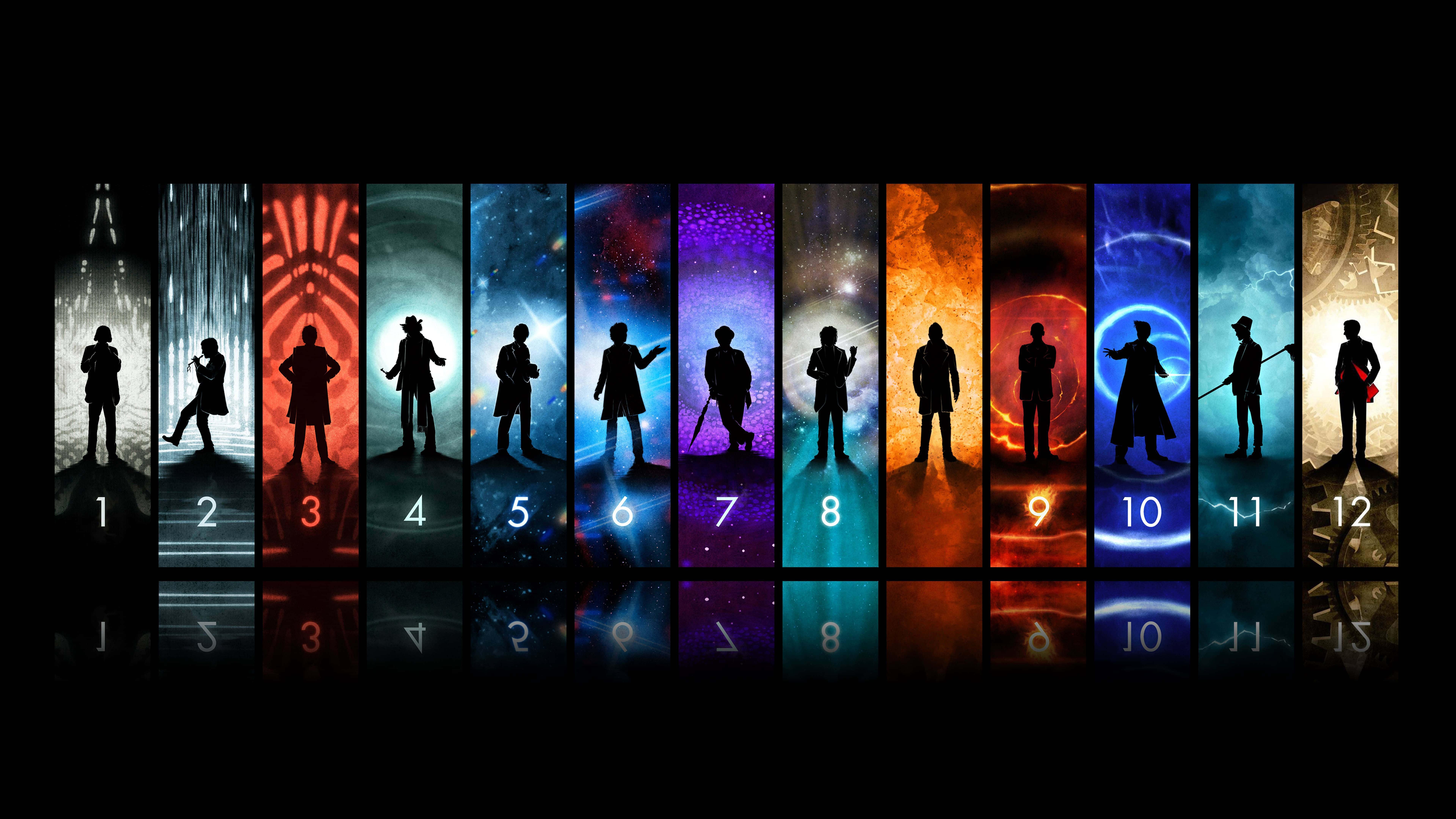 Watch the world on two different screens — 7680x4320 wallpaper