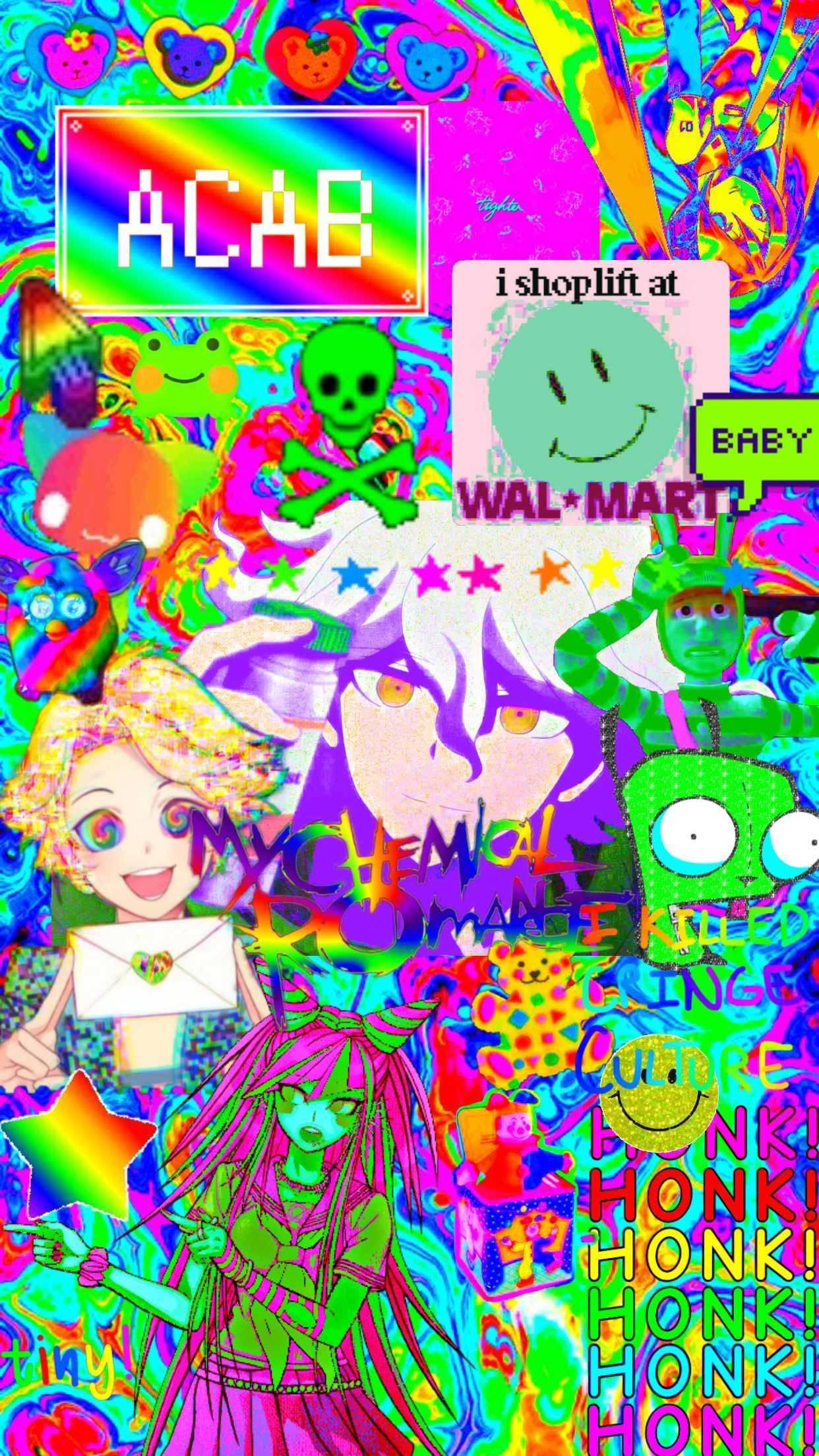 Weirdcore My Chemical Romance — 1242x2207 wallpaper