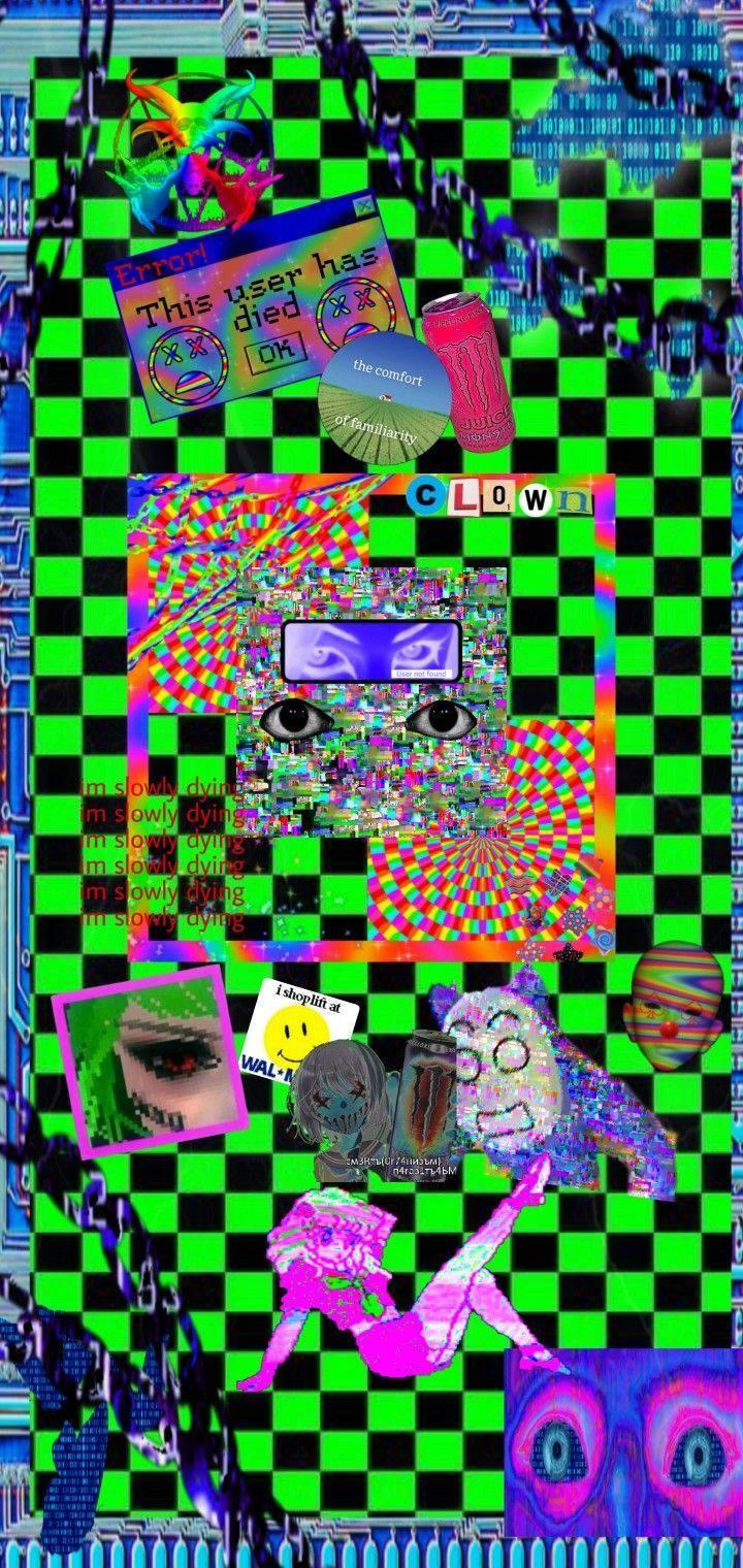 Weirdcore Optical Illusion — 720x1520 wallpaper