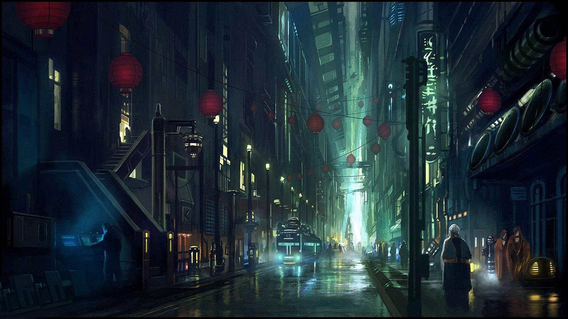 Welcome to Chinatown in the Cyberpunk Universe — 1920x1080 wallpaper