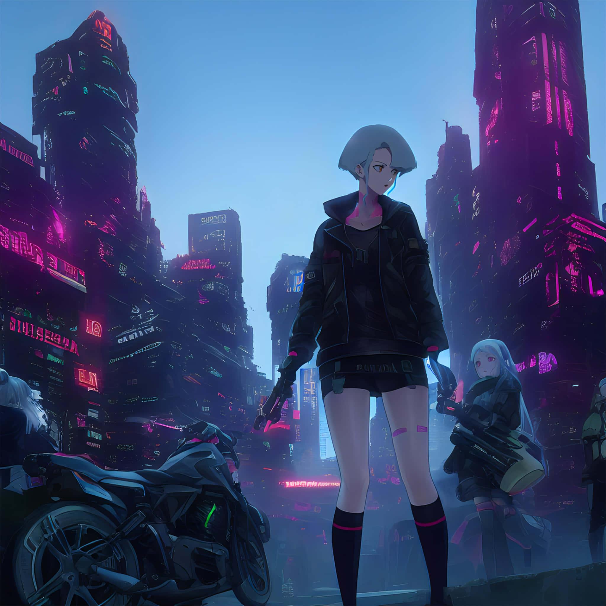Welcome to the futuristic city of the year 2077 — 2048x2048 wallpaper