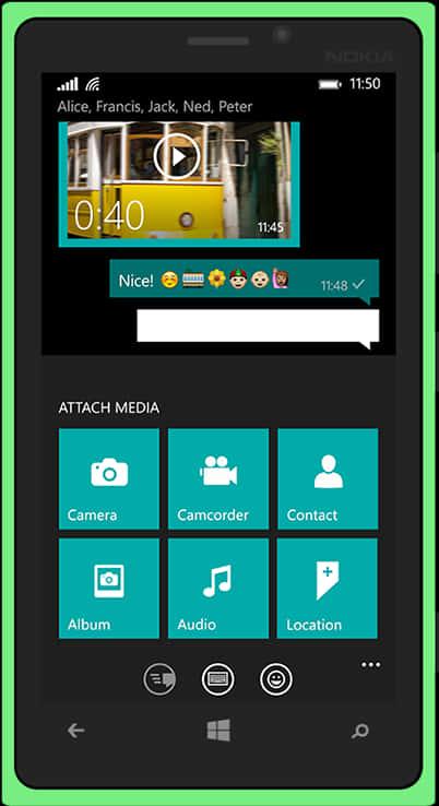 Whats App_ Group_ Chat_ Interface_with_ Media_ Sharing_ Options — 402x738 wallpaper