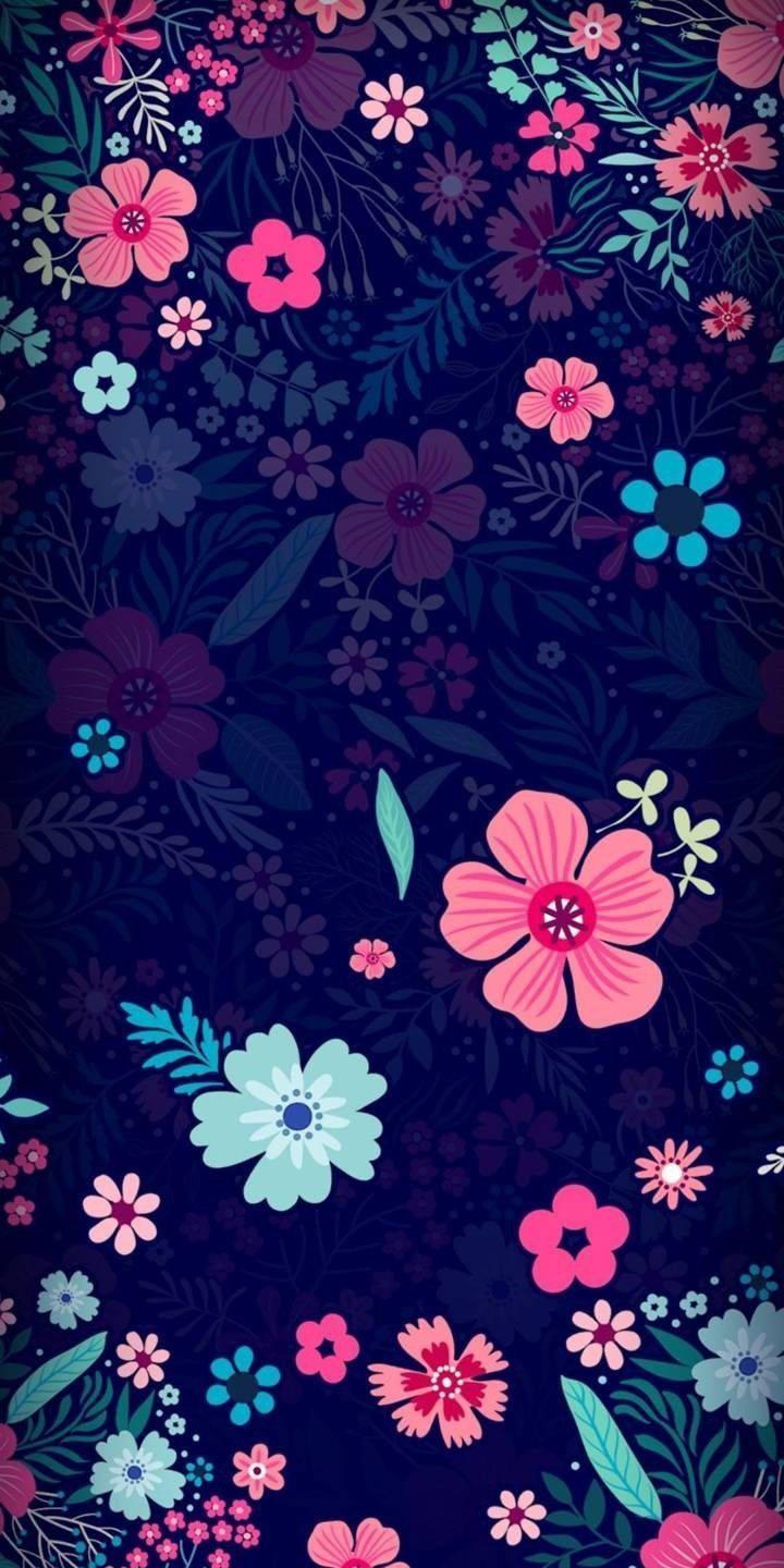 WhatsApp Chat Colorful Flowers — 720x1440 wallpaper
