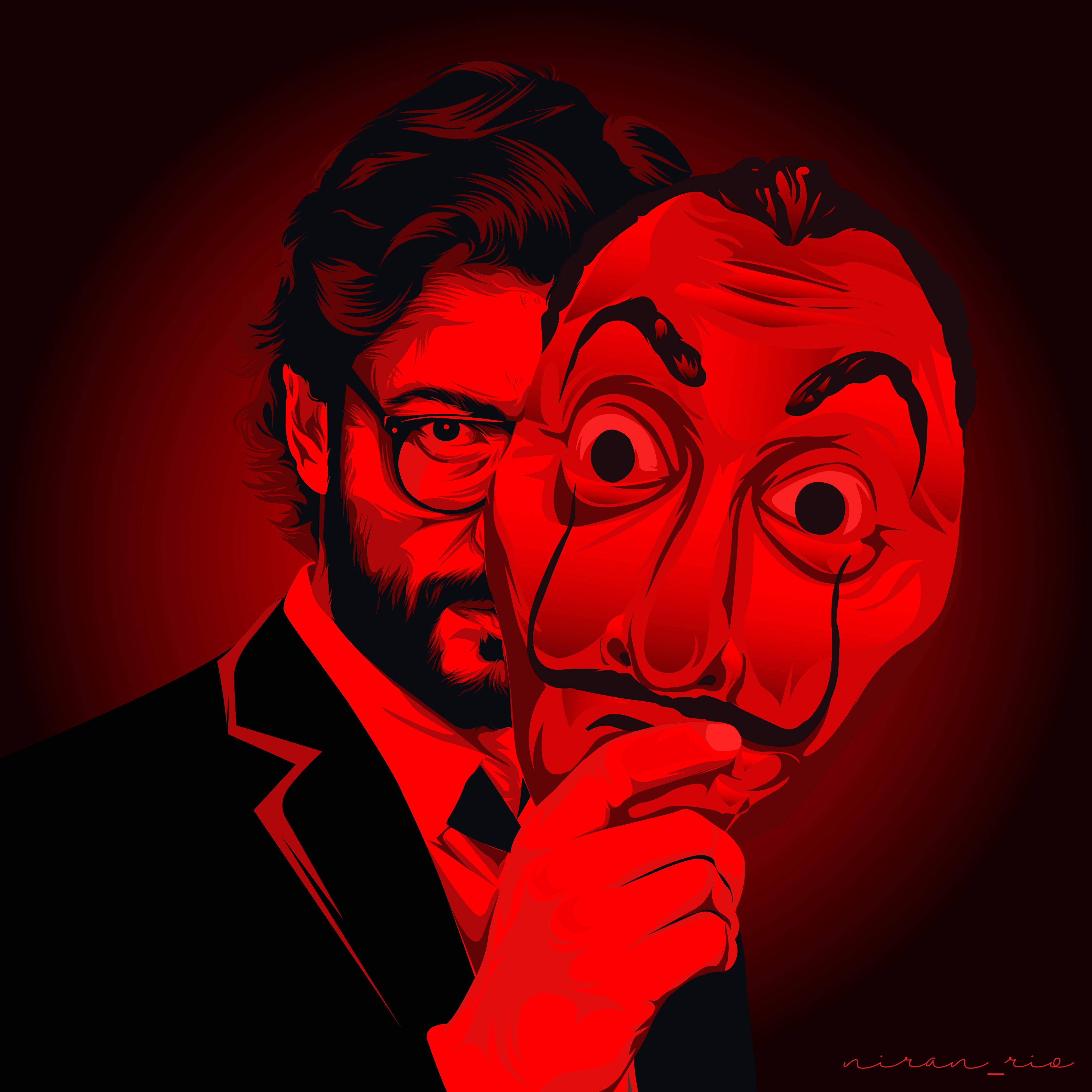 WhatsApp DP Professor Money Heist — 4500x4500 wallpaper