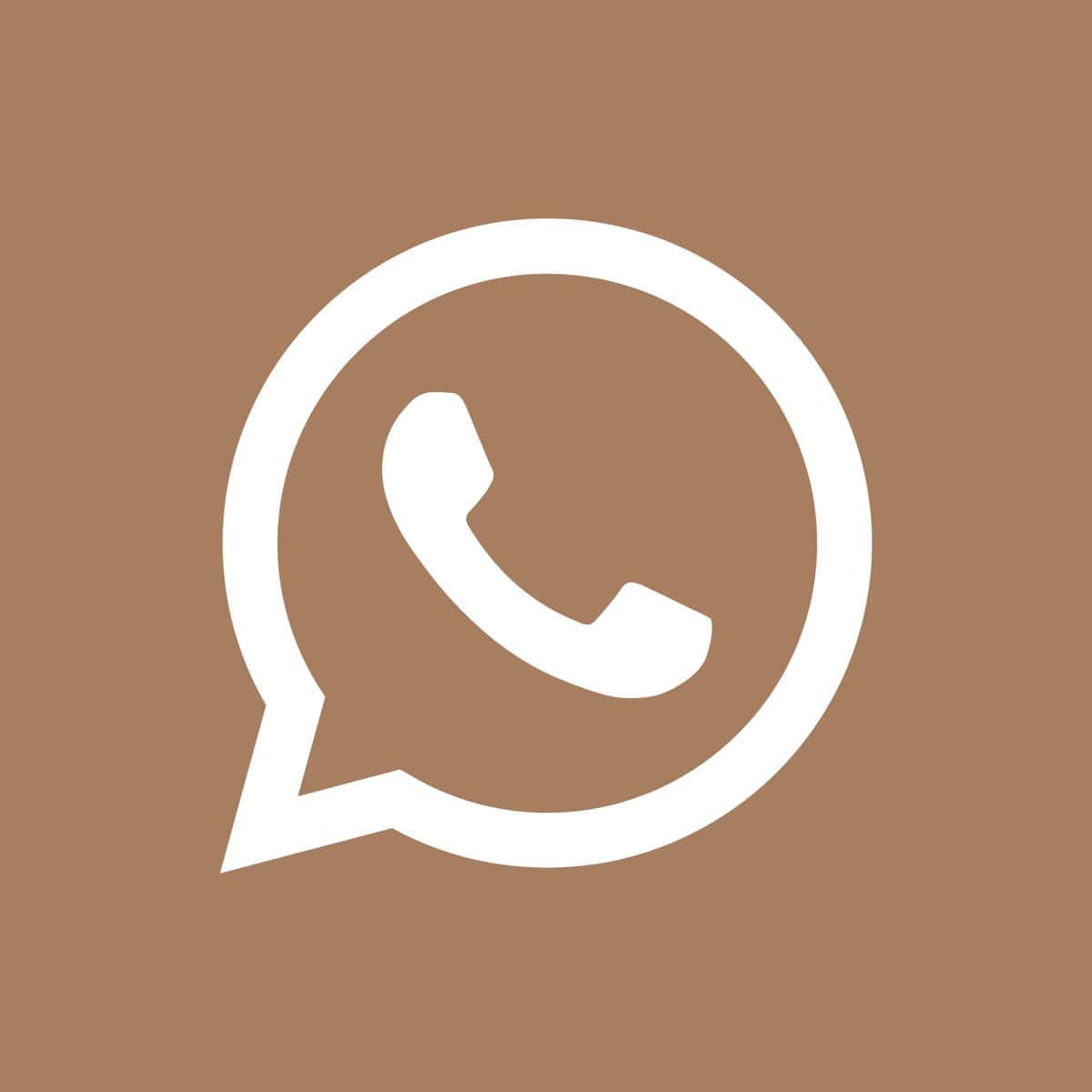 whatsapp icon on a brown background — 1200x1200 wallpaper