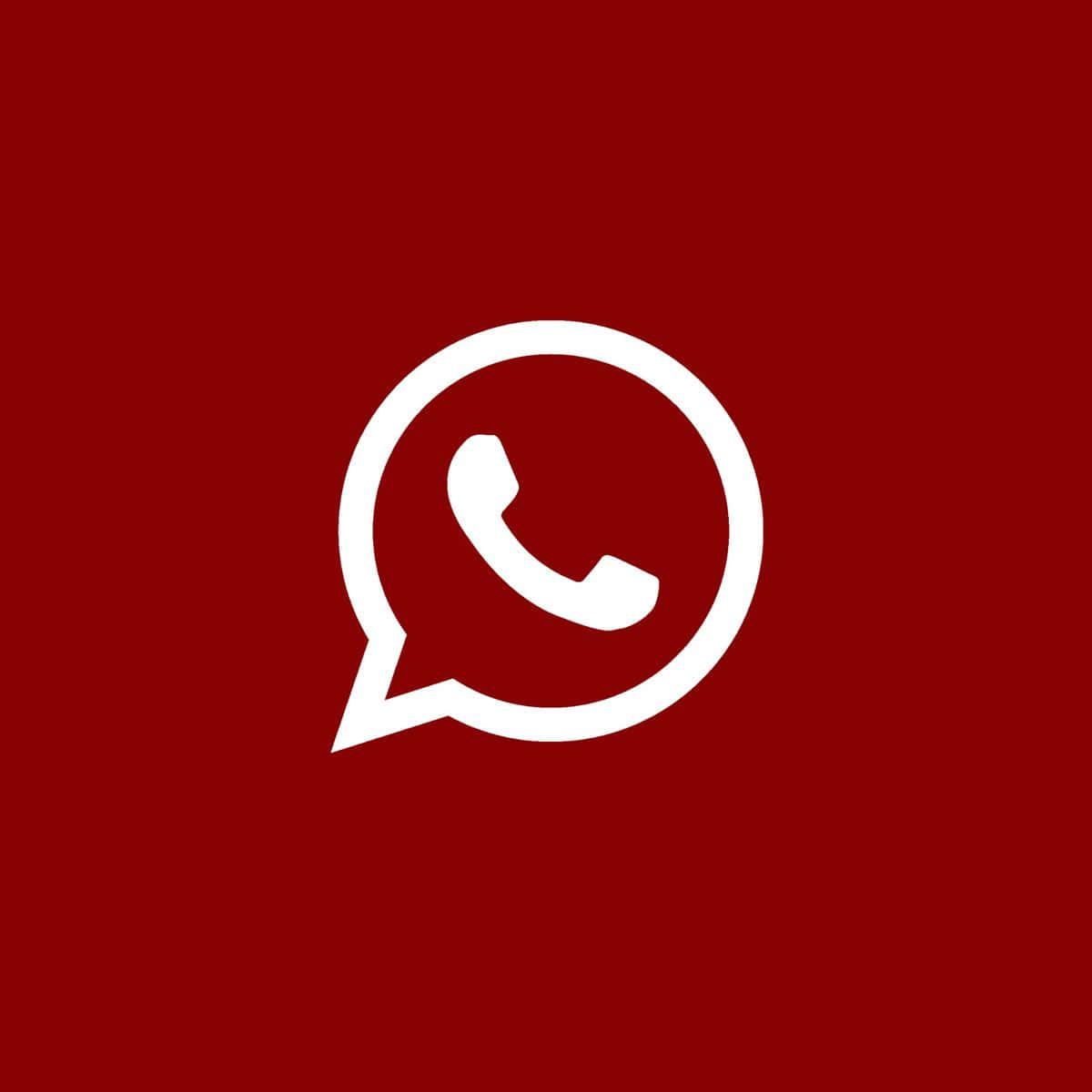 whatsapp logo on a red background — 1200x1200 wallpaper