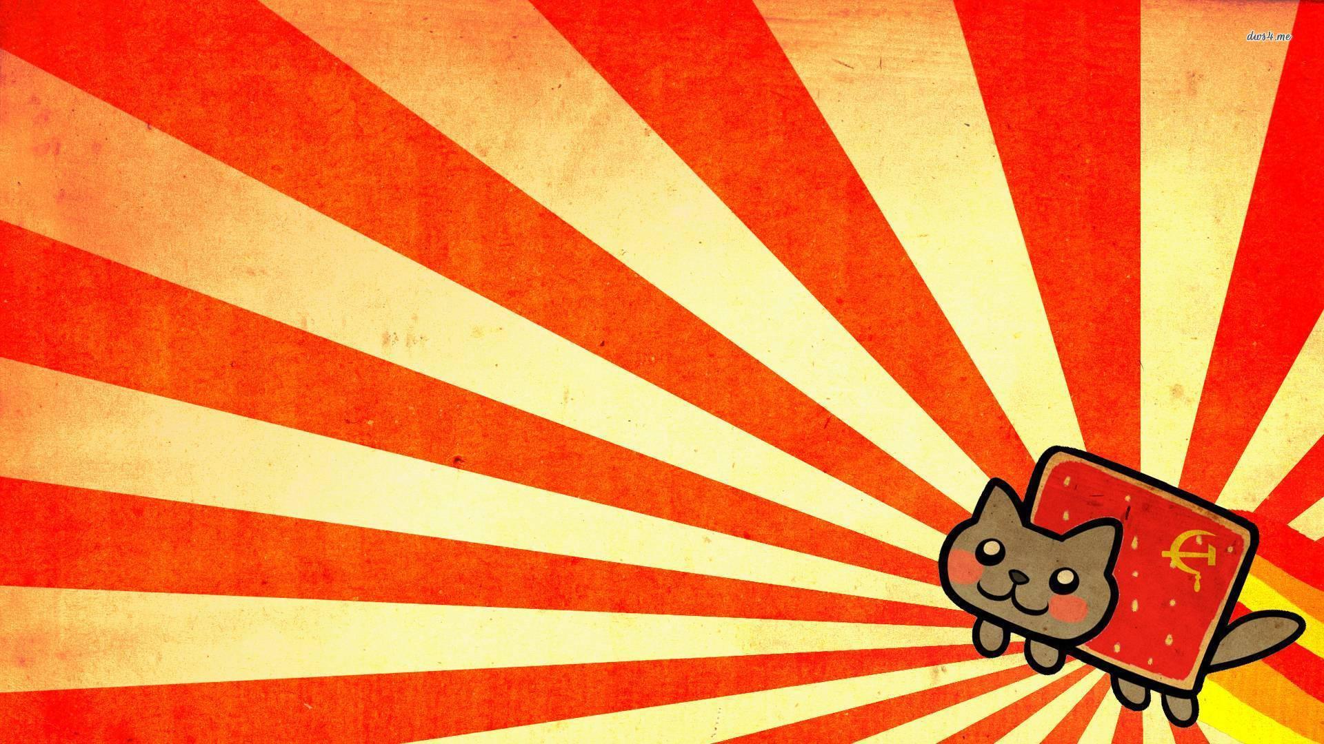 When the Soviet Union was disbanded, Nyan Cat whisked away to space. — 1920x1080 wallpaper