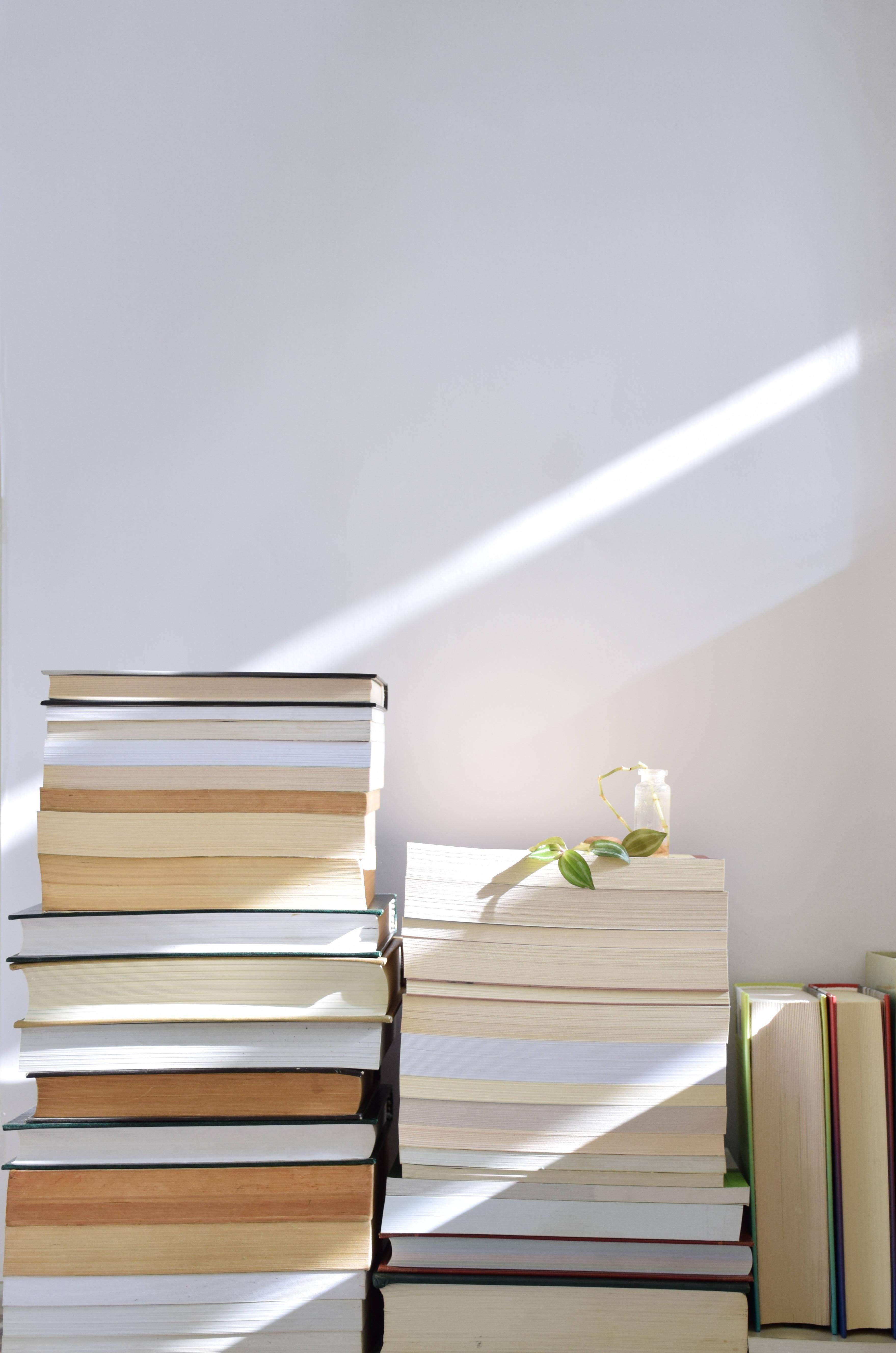 White Aesthetic Book Collection — 3517x5309 wallpaper