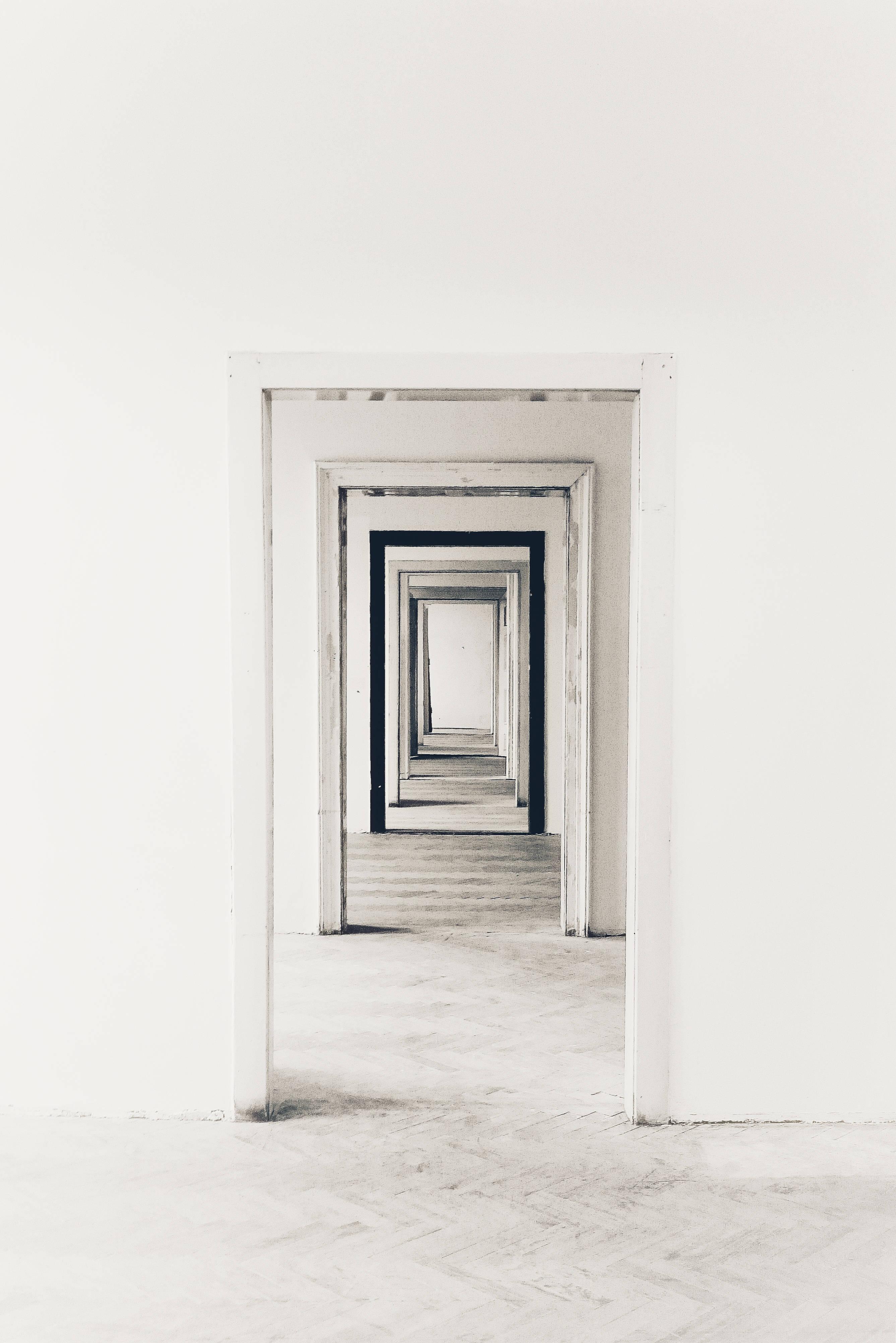 White Aesthetic Hallway — 2674x4009 wallpaper