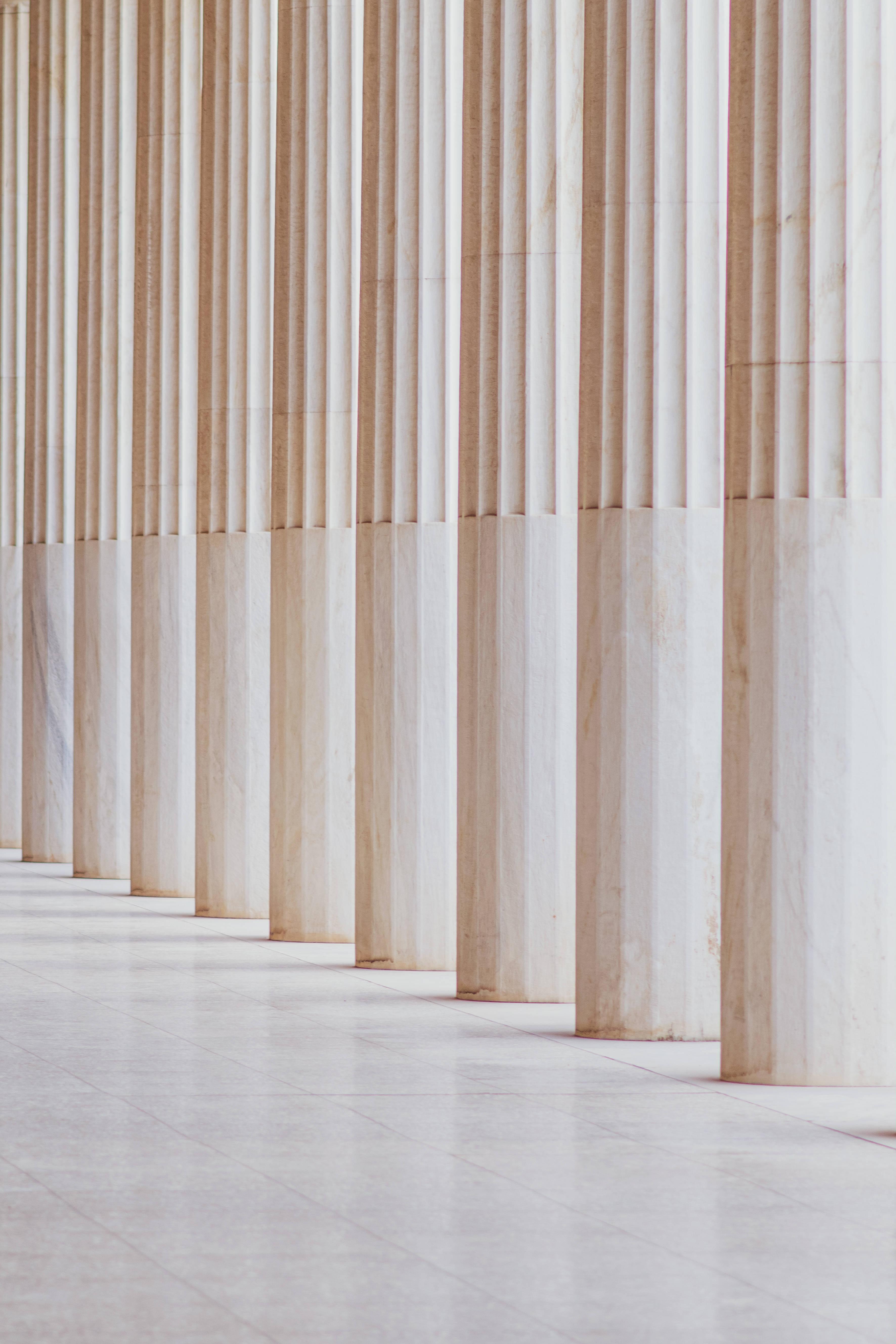 White Aesthetic Pillars — 3543x5314 wallpaper