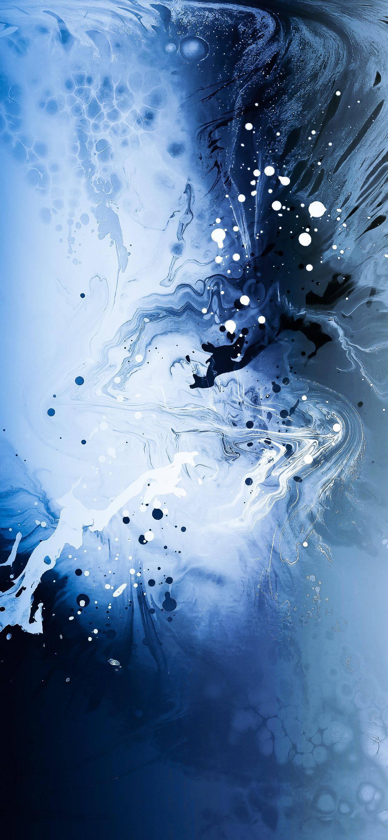 White And Blue Abstract iPhone 13 Pro — 1242x2688 wallpaper