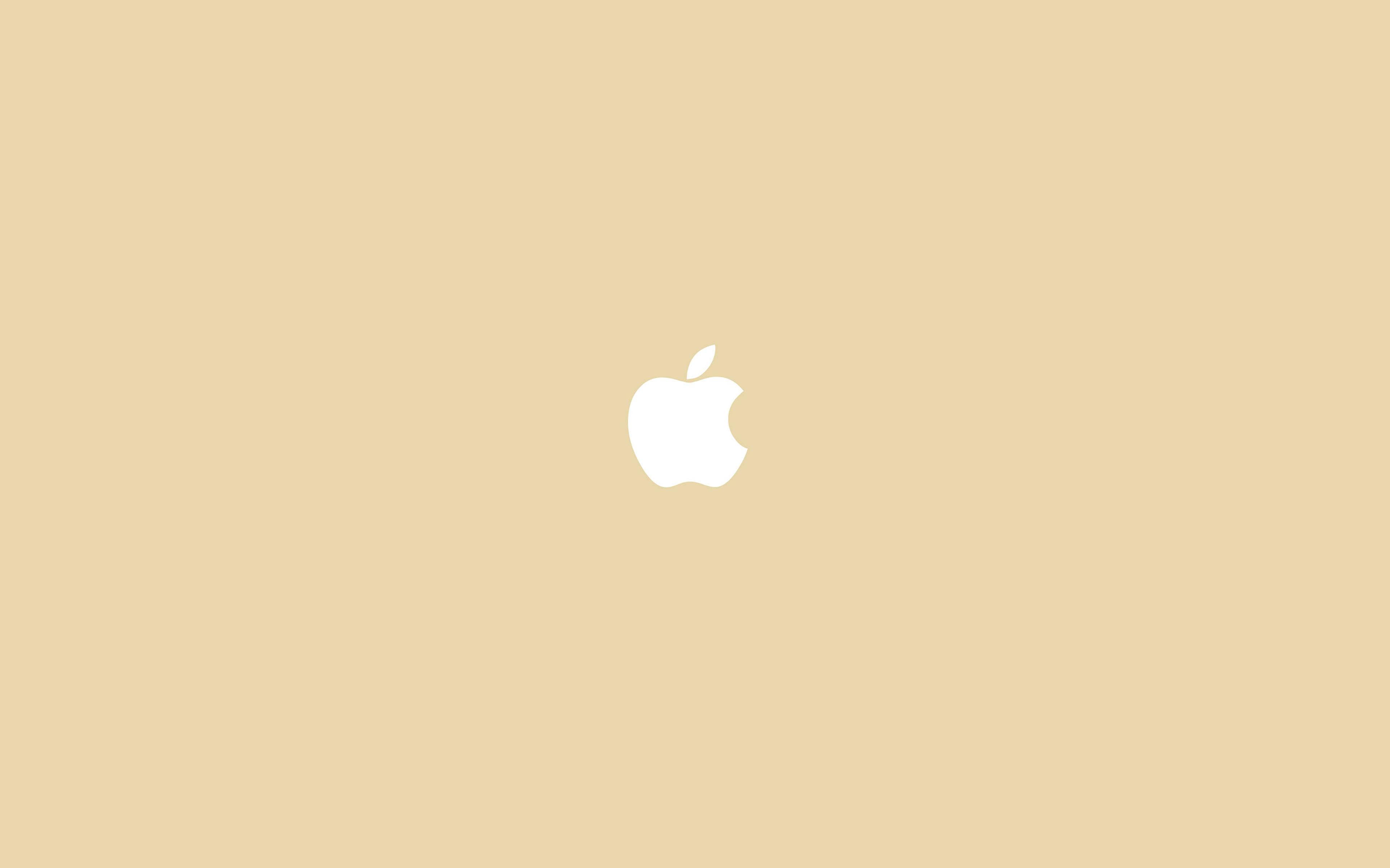 White Apple Emblem — 3840x2400 wallpaper