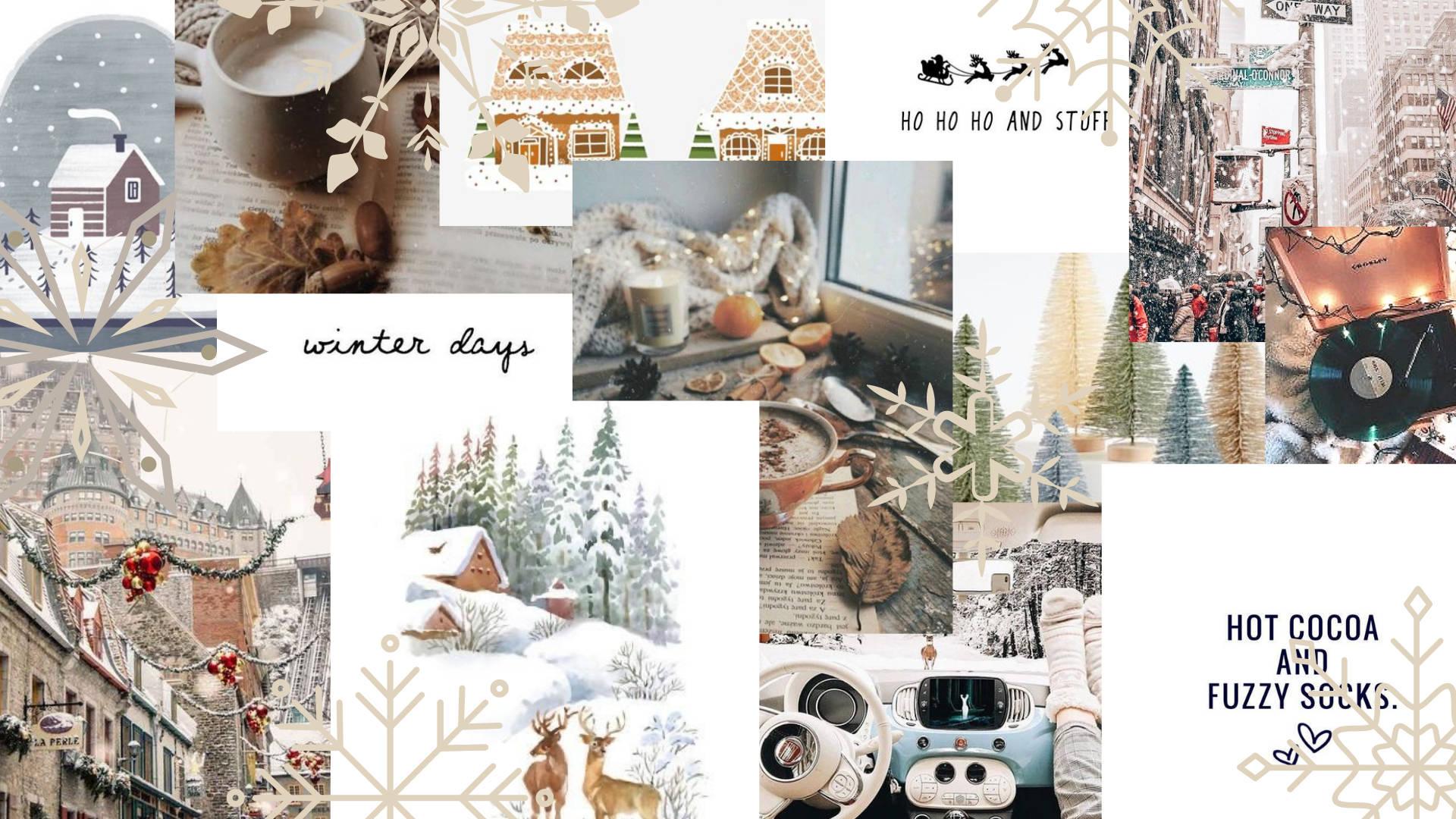 White Christmas Collage — 1920x1080 wallpaper