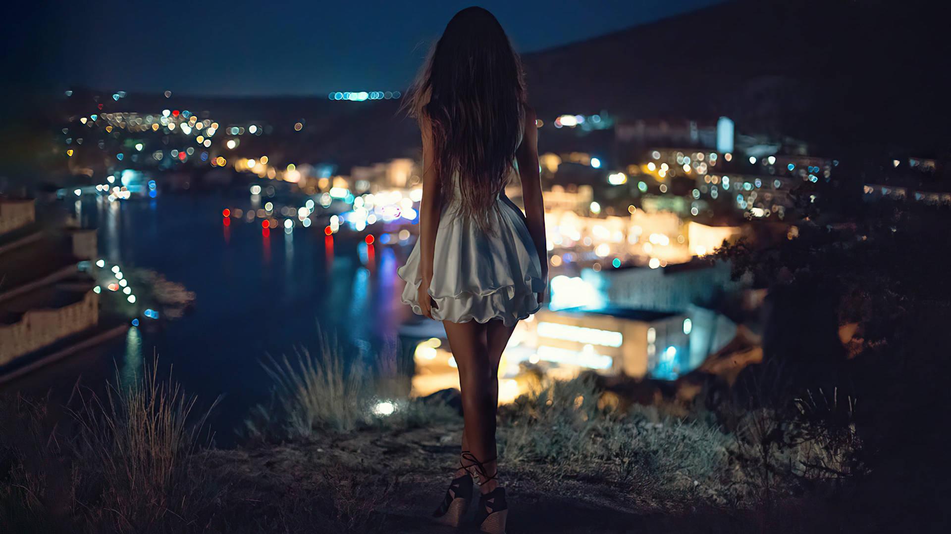 White Girl Cliff Alone — 1920x1080 wallpaper