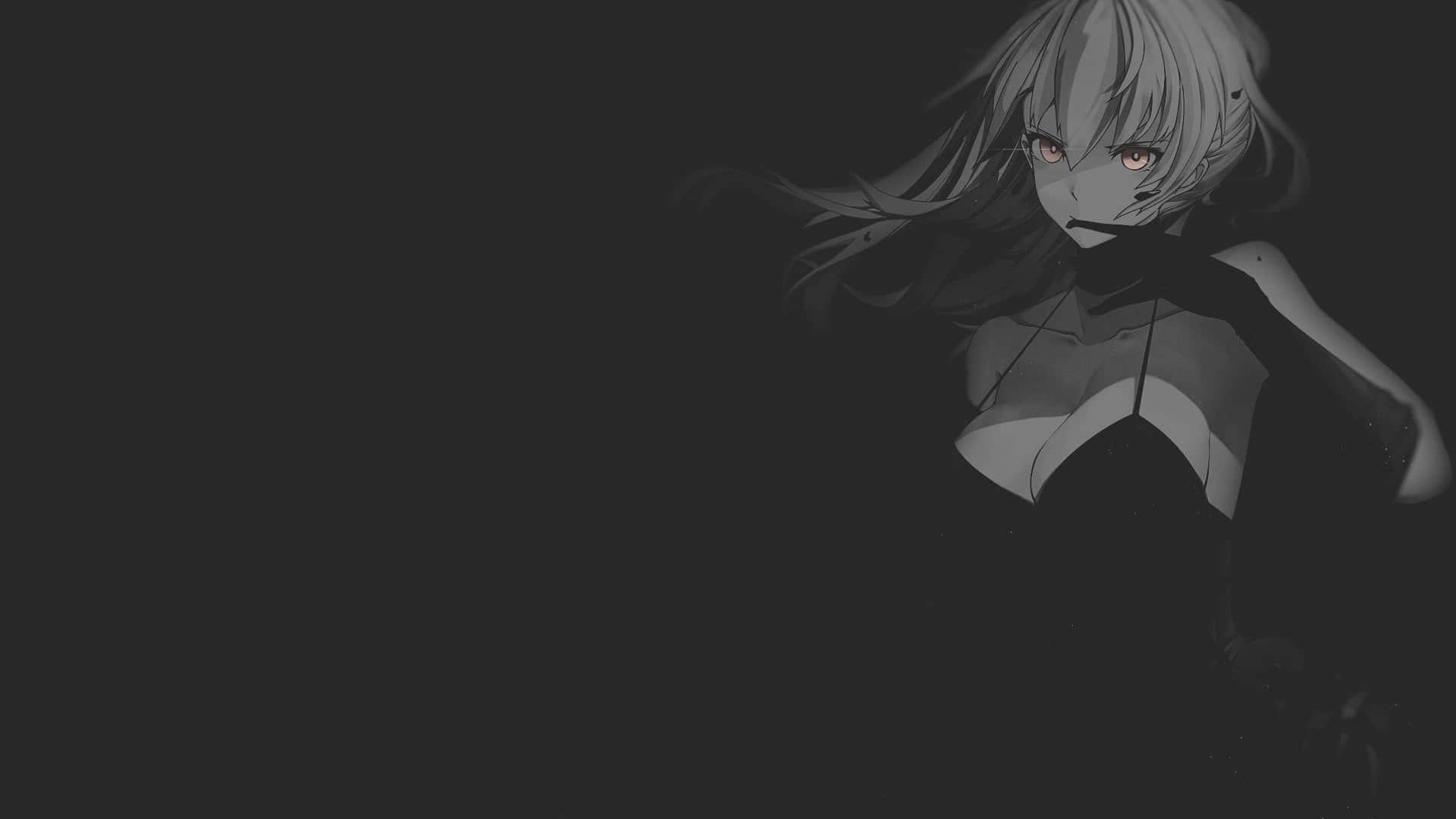 White-Haired Girl Dark Aesthetic Anime Pfp — 1920x1080 wallpaper
