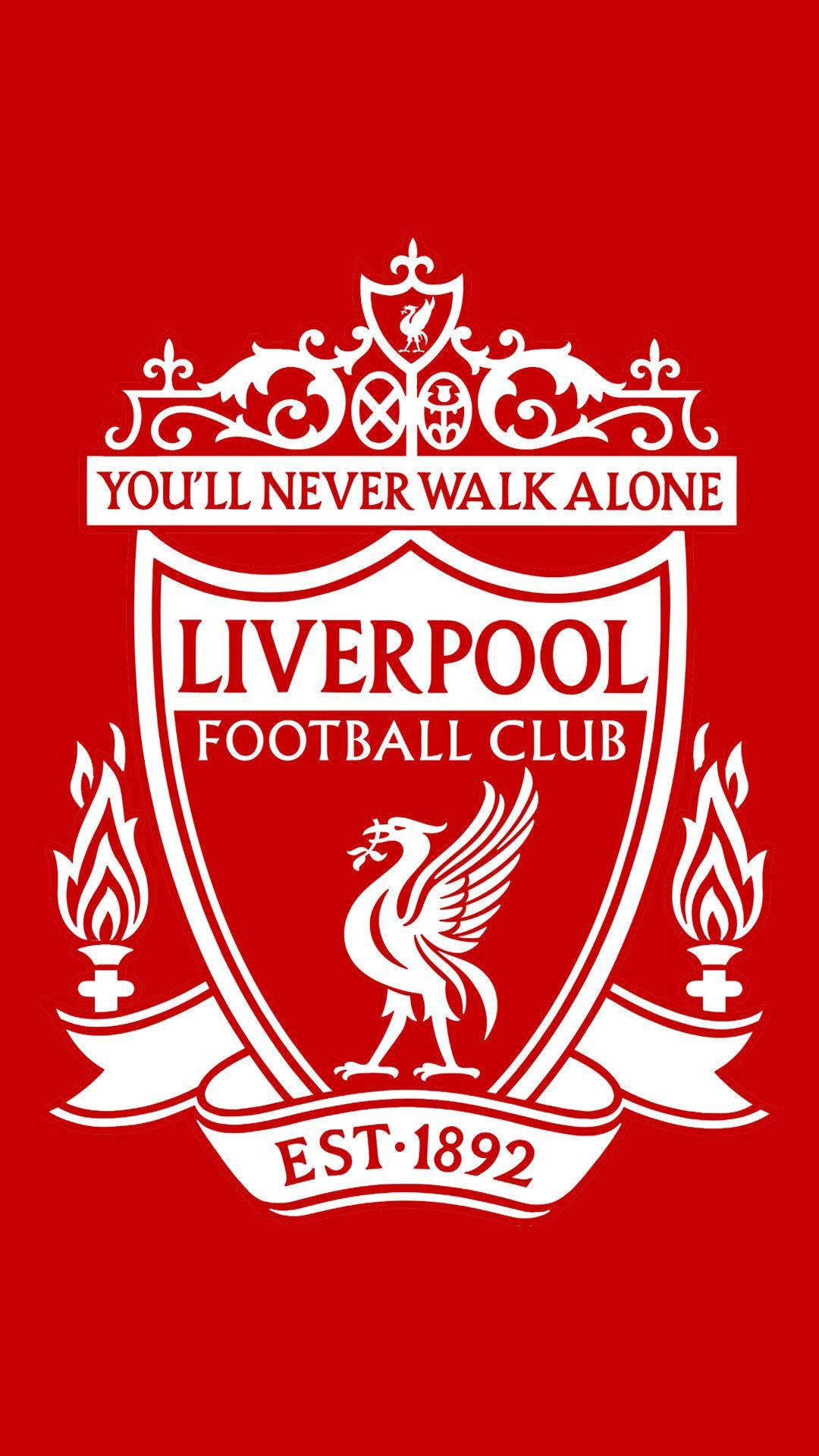 White Liverpool Logo In Red — 1080x1920 wallpaper