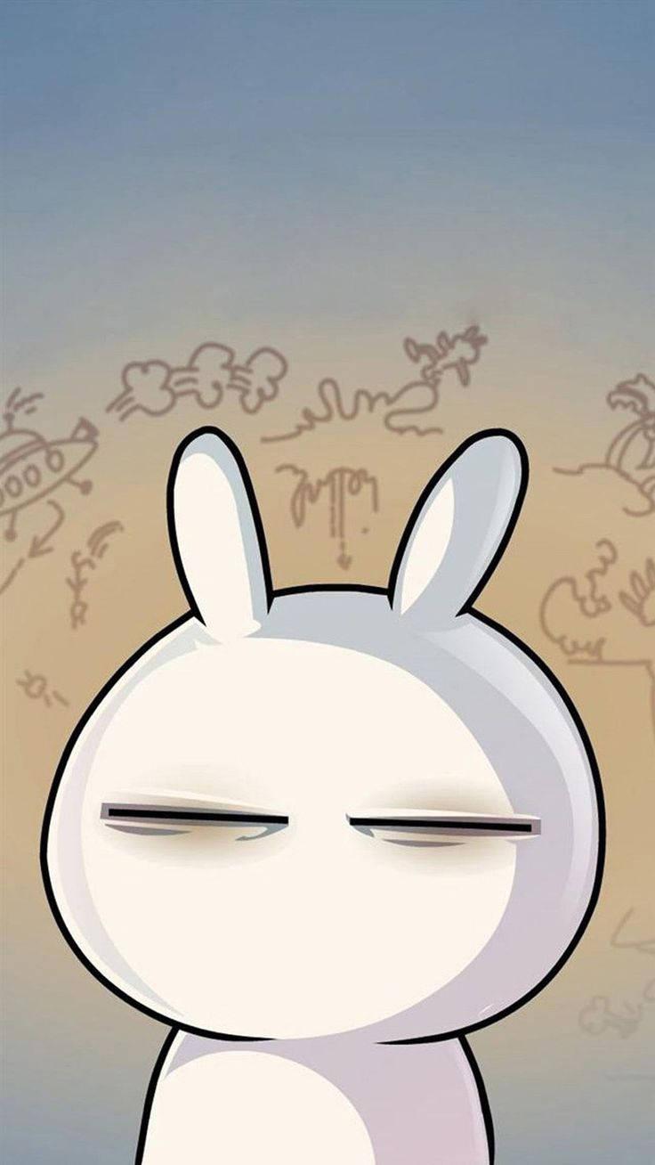 White Sleeping Emoji Cartoon IPhone — 736x1308 wallpaper