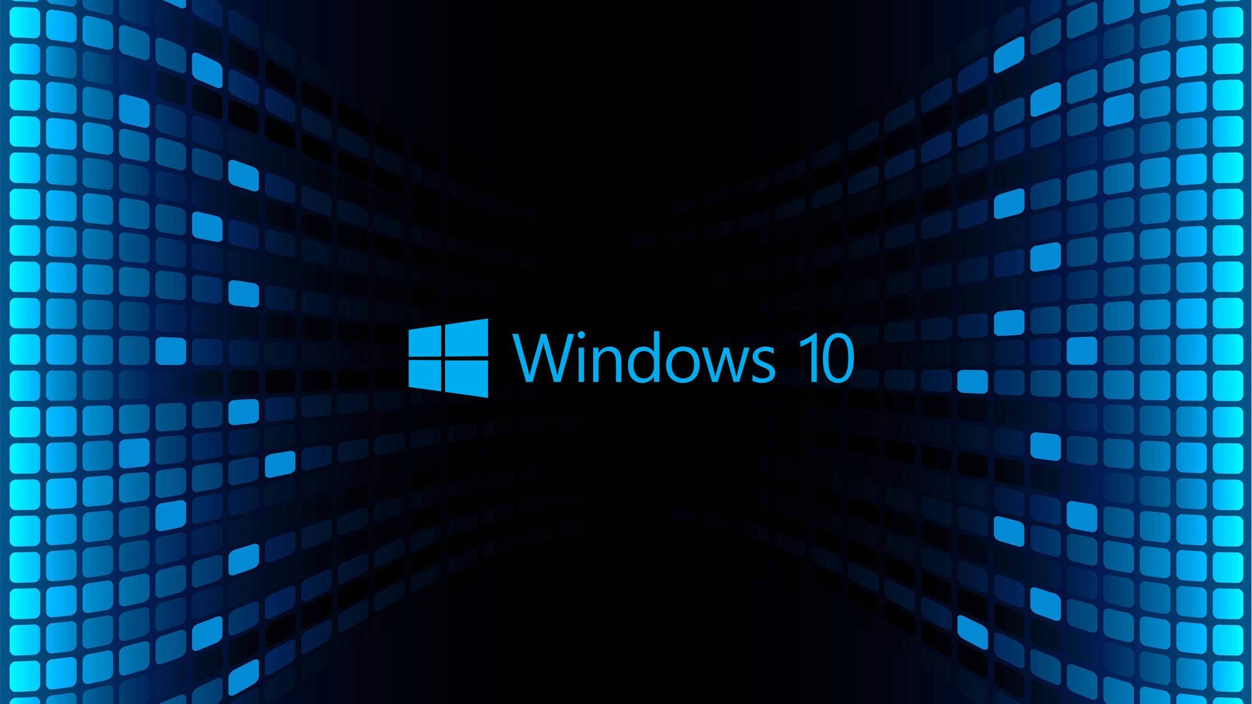 Windows 10 HD Blue Squares — 2560x1440 wallpaper