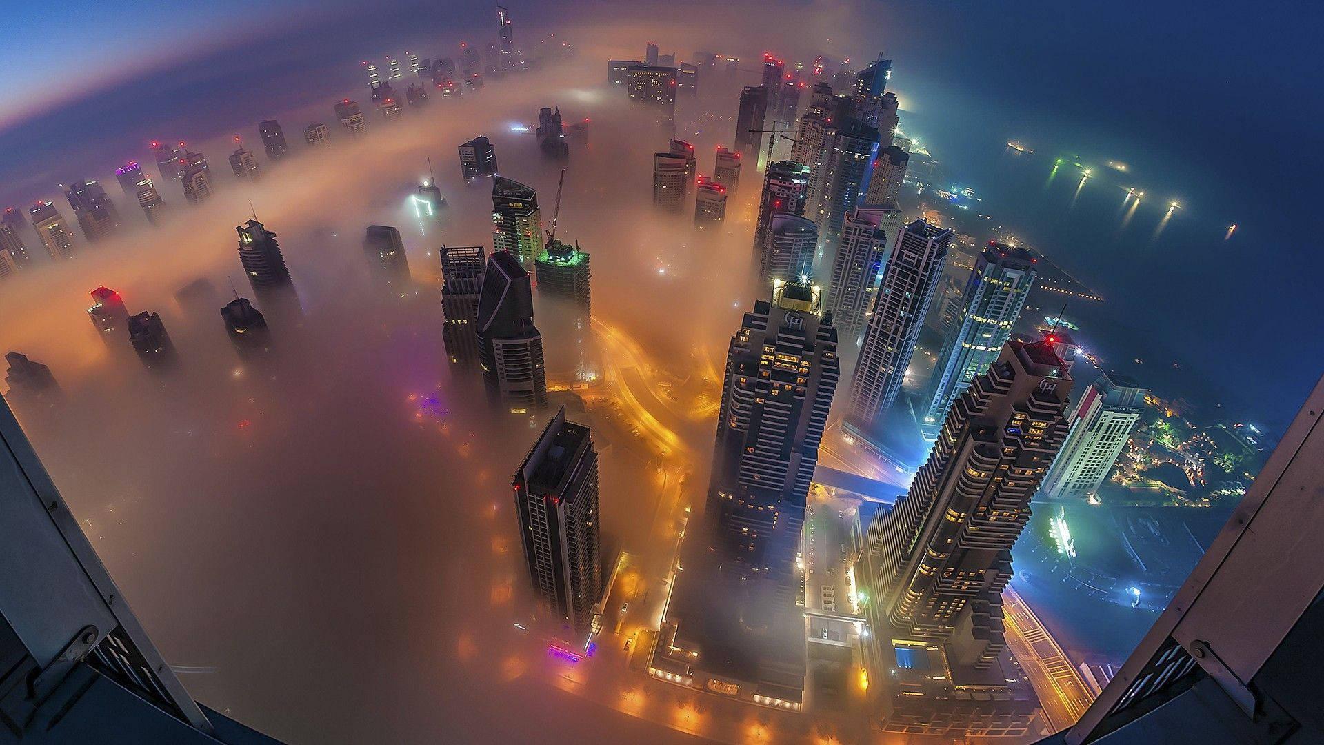 Windows 10 HD City Fog — 1920x1080 wallpaper