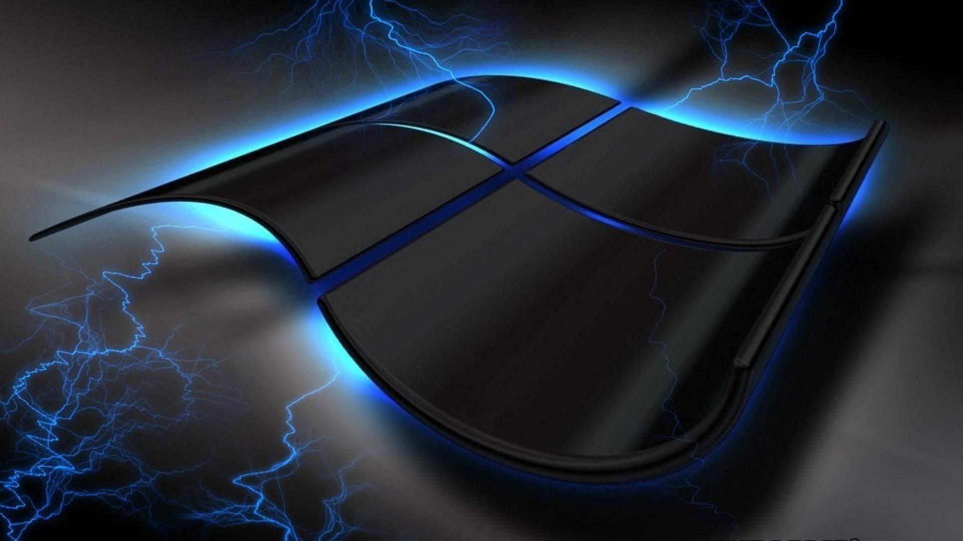Windows 10 HD Floating Black Logo — 1920x1080 wallpaper