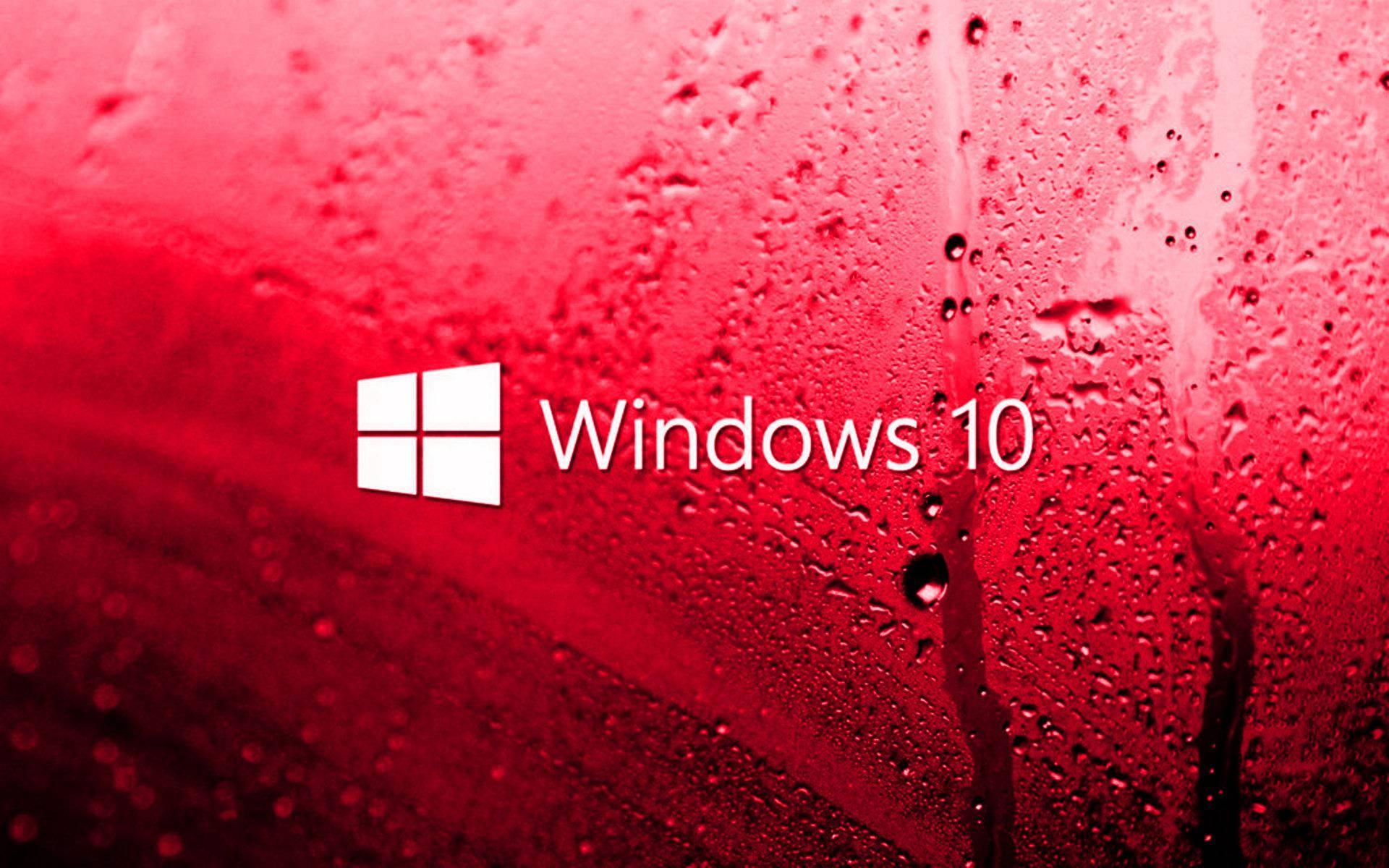 Windows 10 HD Red Glass — 1920x1200 wallpaper