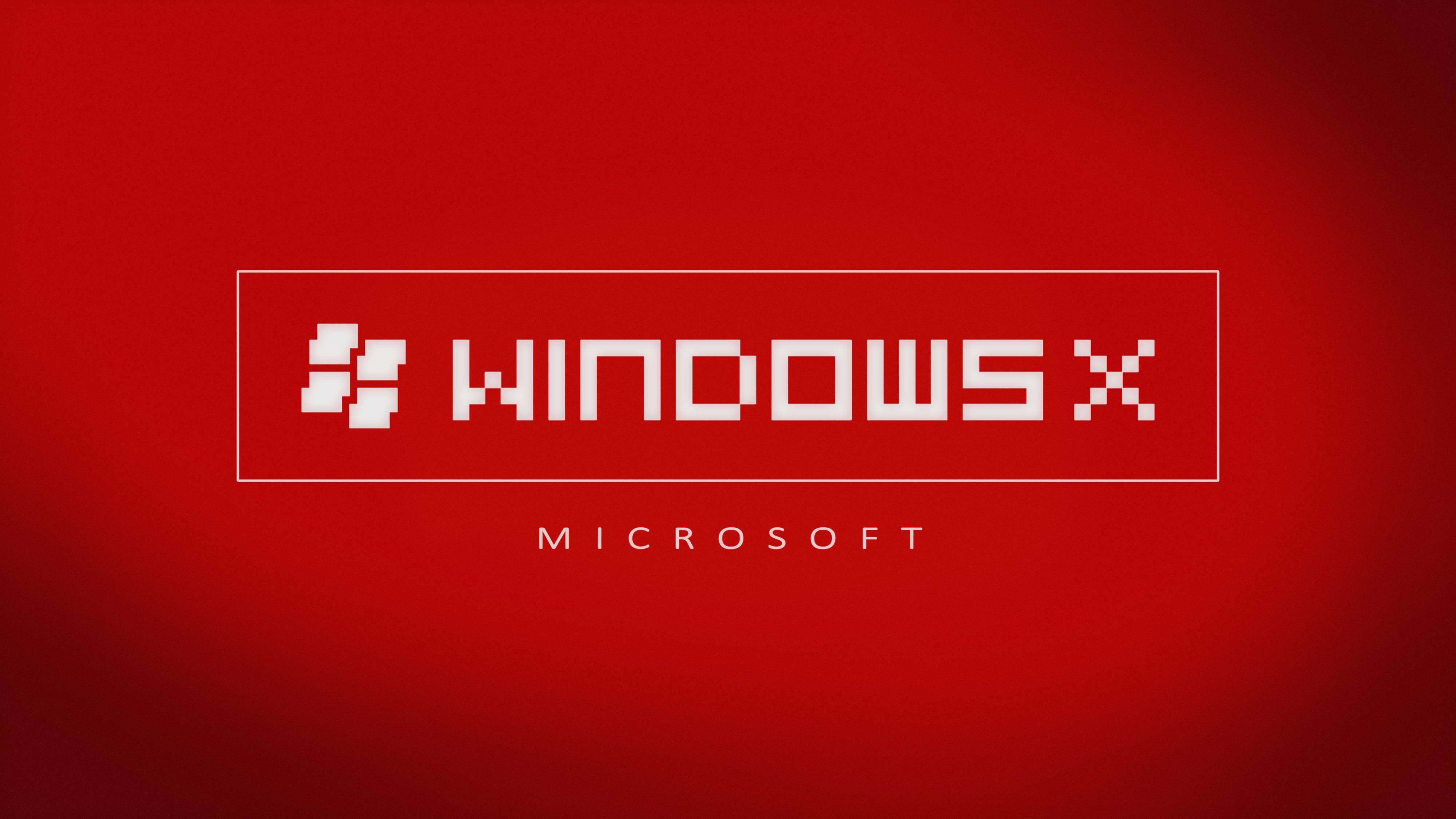 Windows 10 HD Red X — 4000x2250 wallpaper