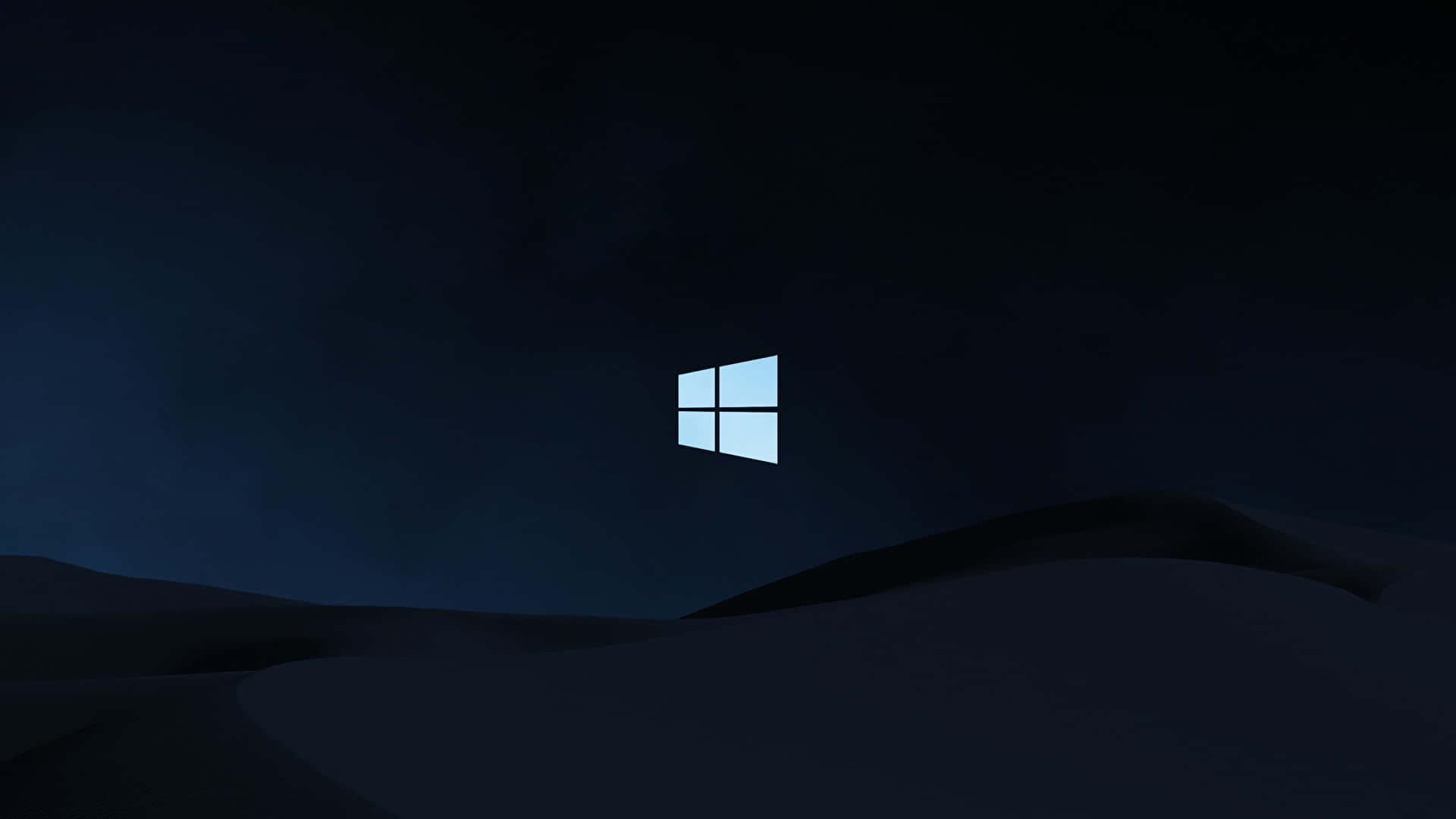 windows 10 logo in the dark — 1920x1080 wallpaper
