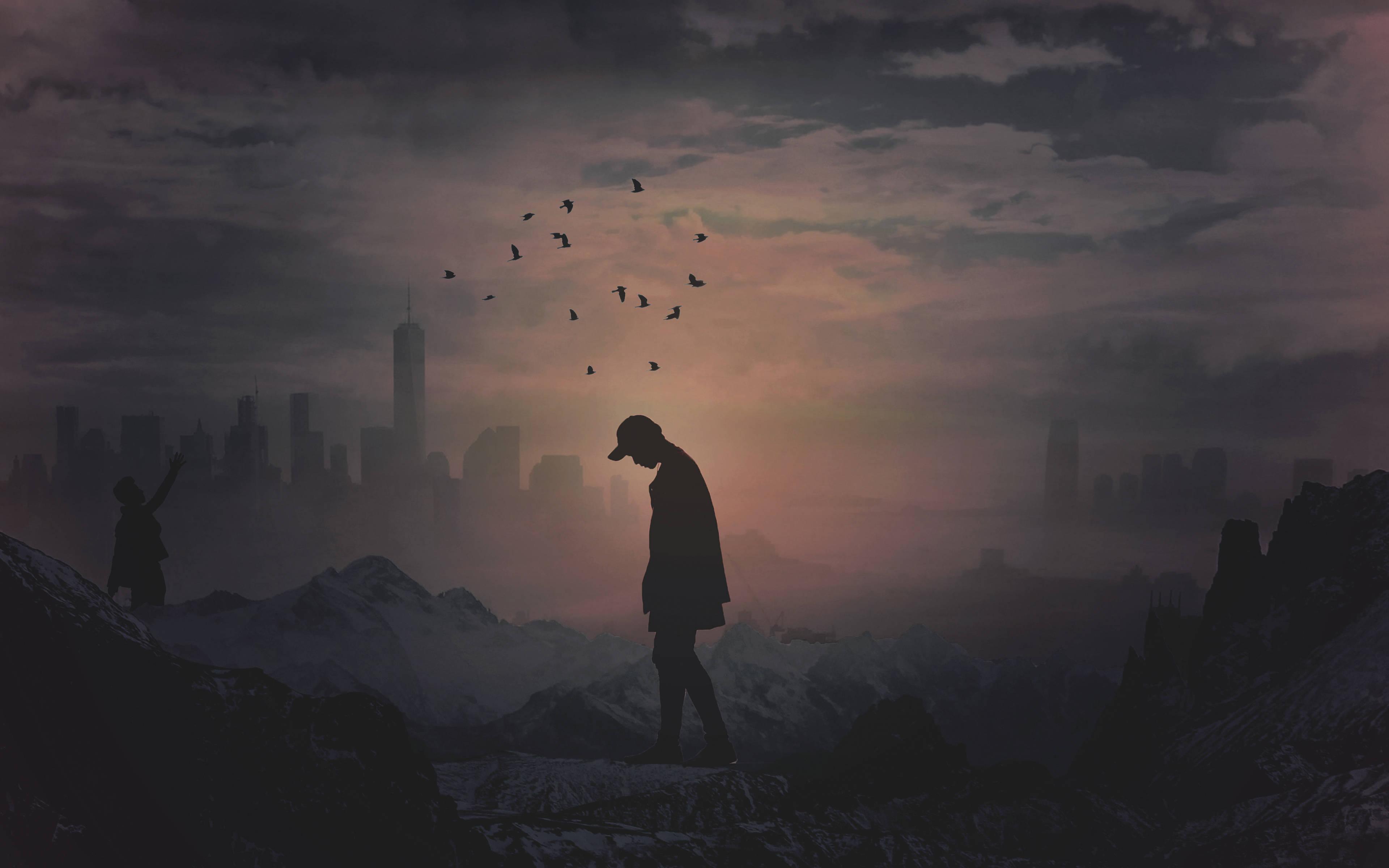 Windows 11 4K Alone In Ruins — 3840x2400 wallpaper