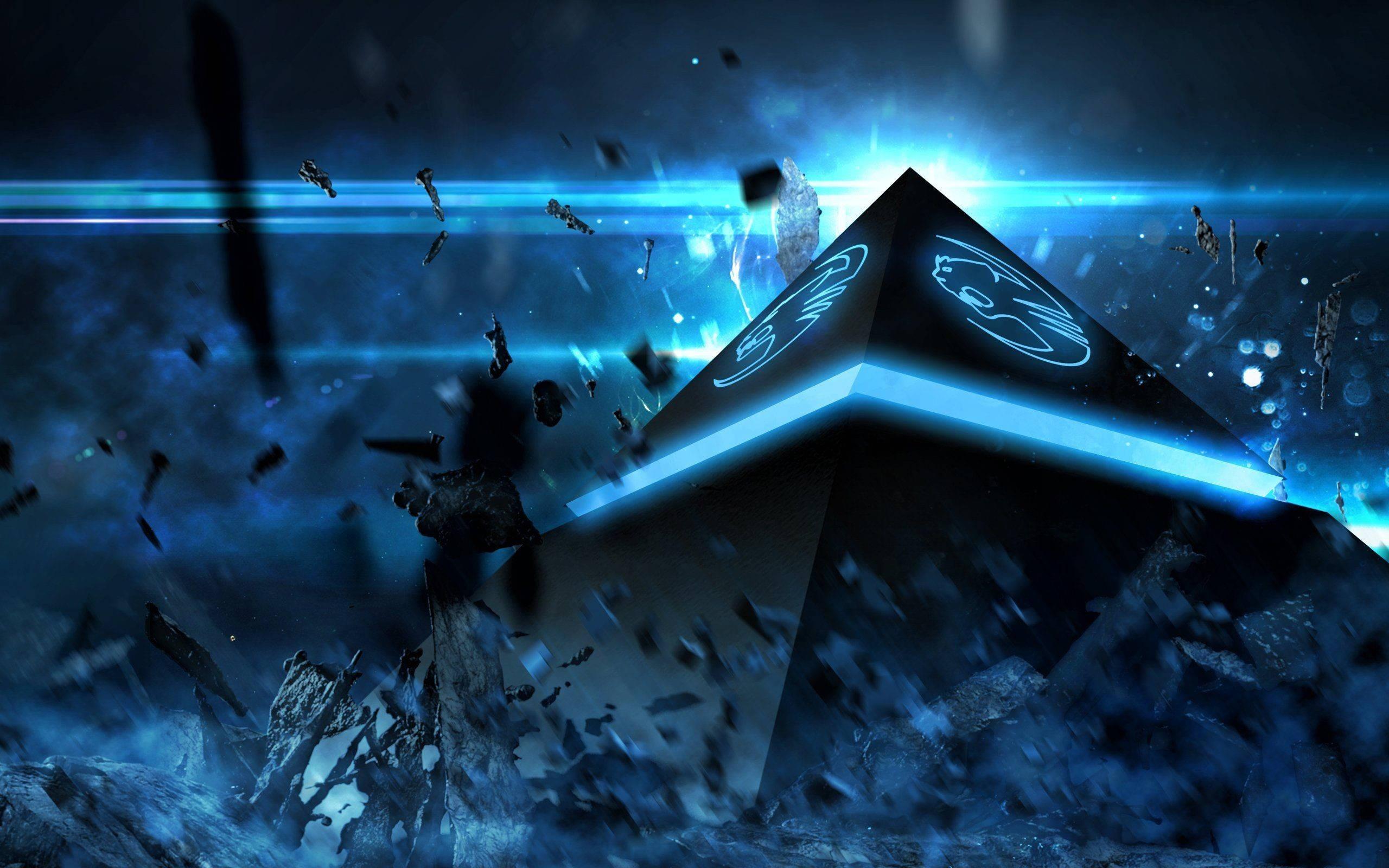 Windows 11 4K Blue Destruction — 2560x1600 wallpaper