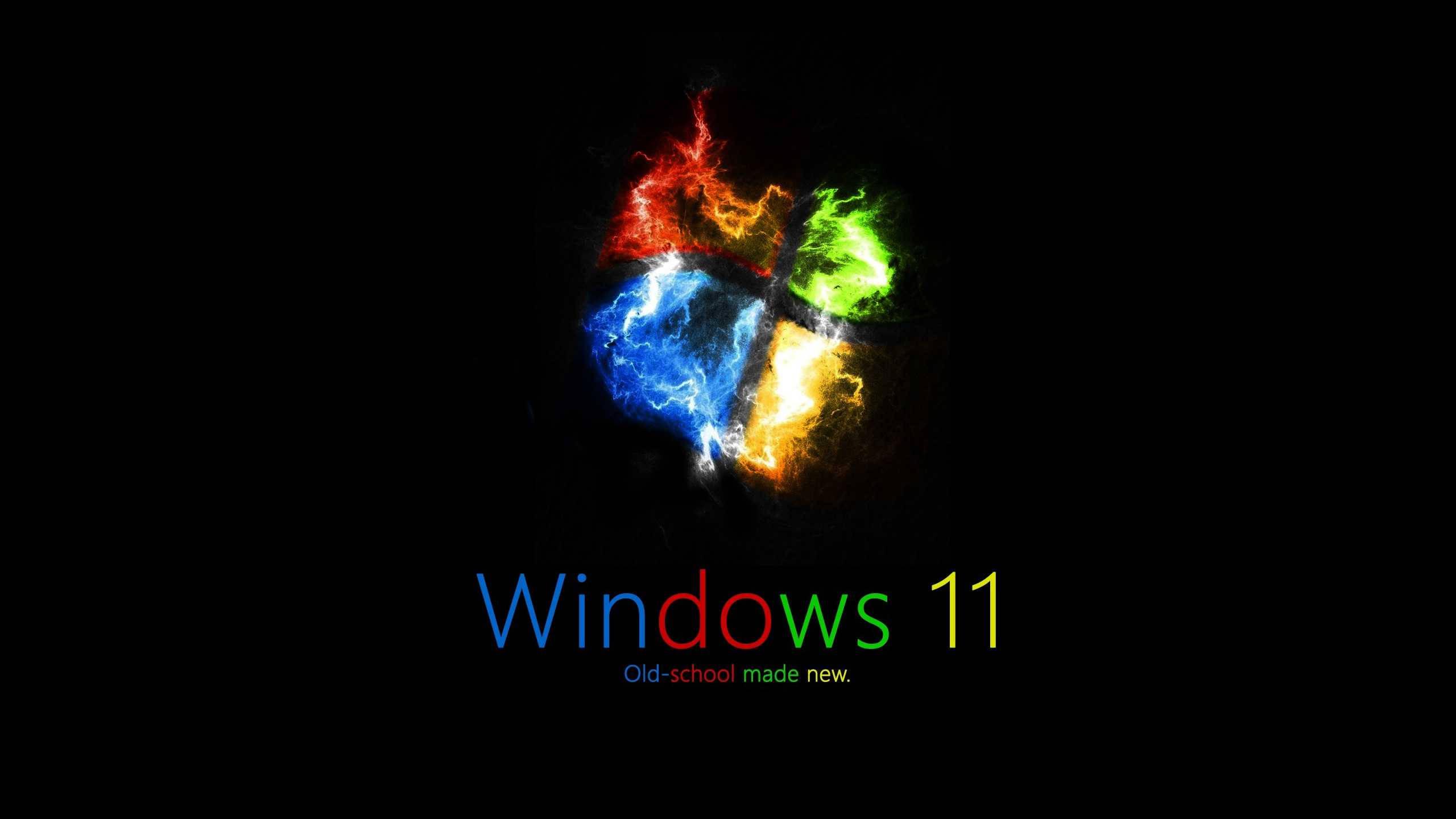 Windows 11 4K Burning Logo — 2560x1440 wallpaper