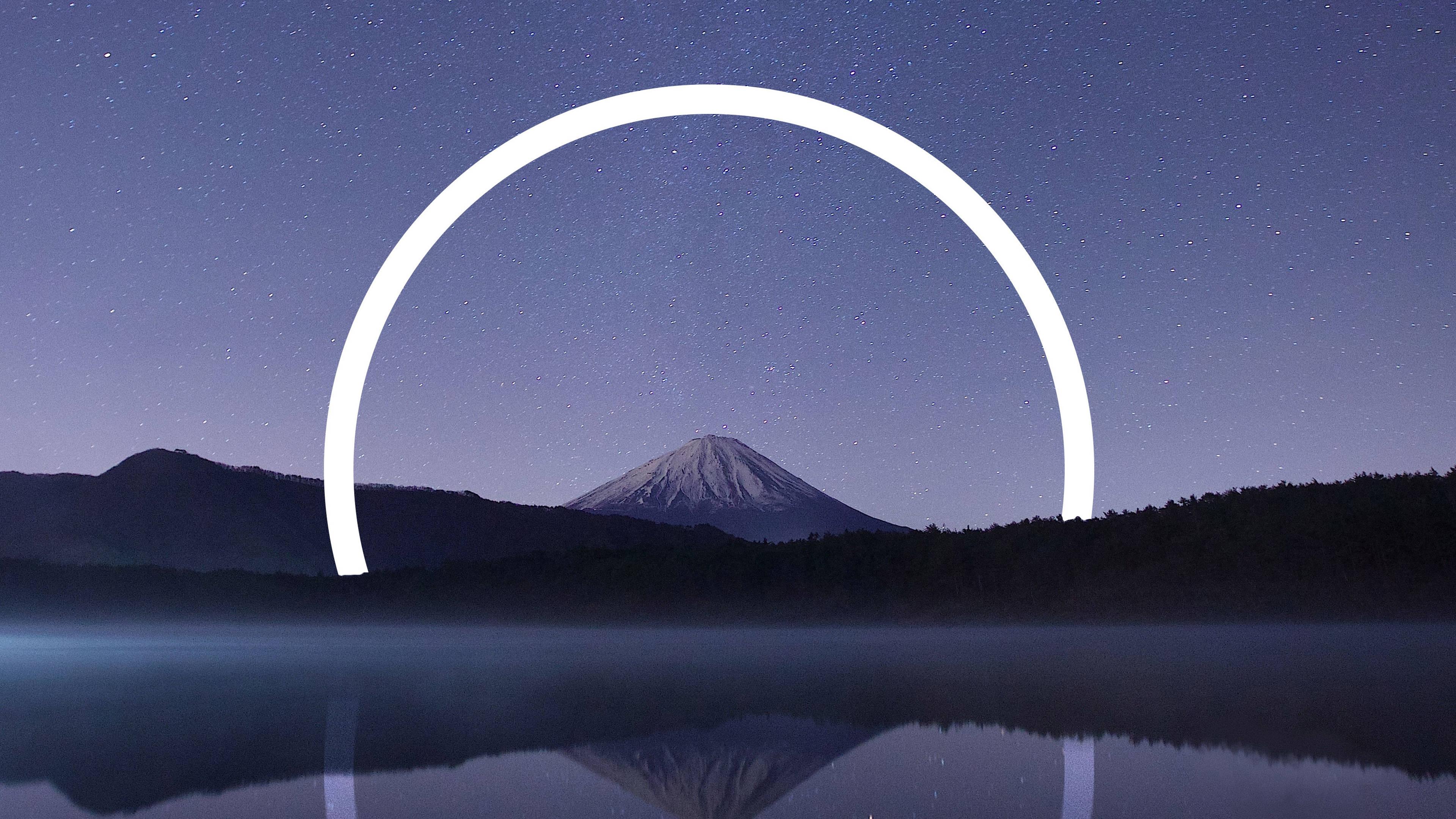 Windows 11 4K Mountain Halo — 3840x2160 wallpaper