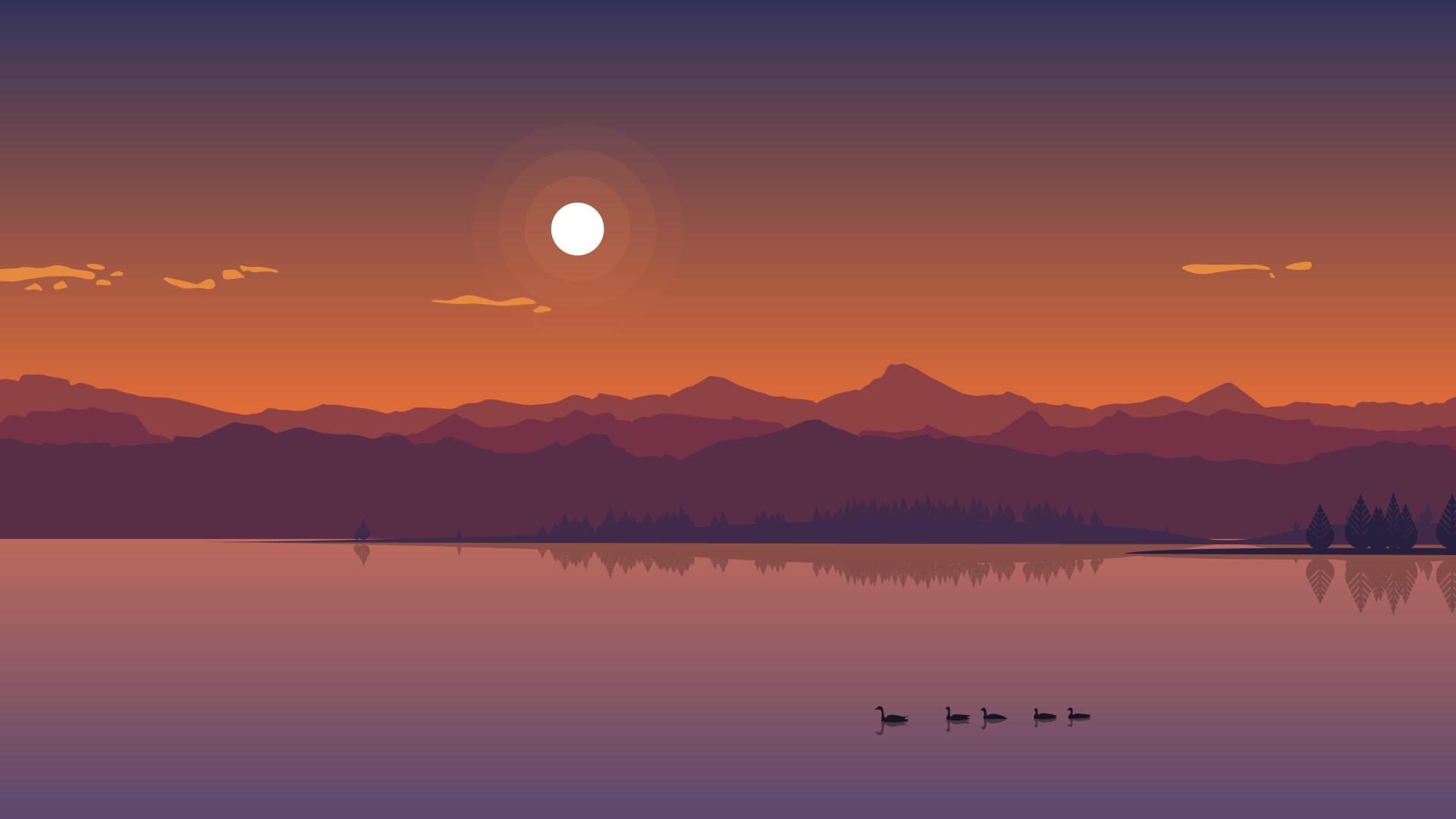 Windows 11 4K Mountain Landscape — 1920x1080 wallpaper